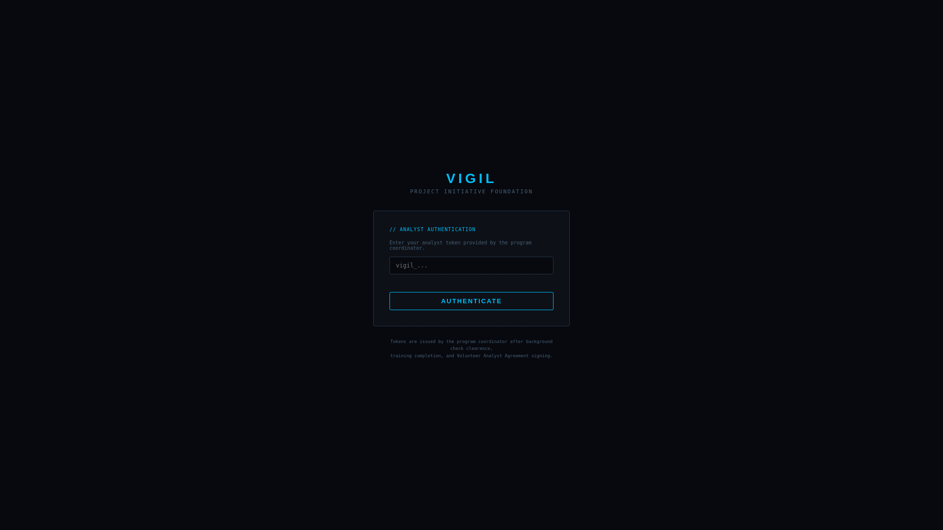 website screenshot of https://vigil-dashboard.pages.dev/