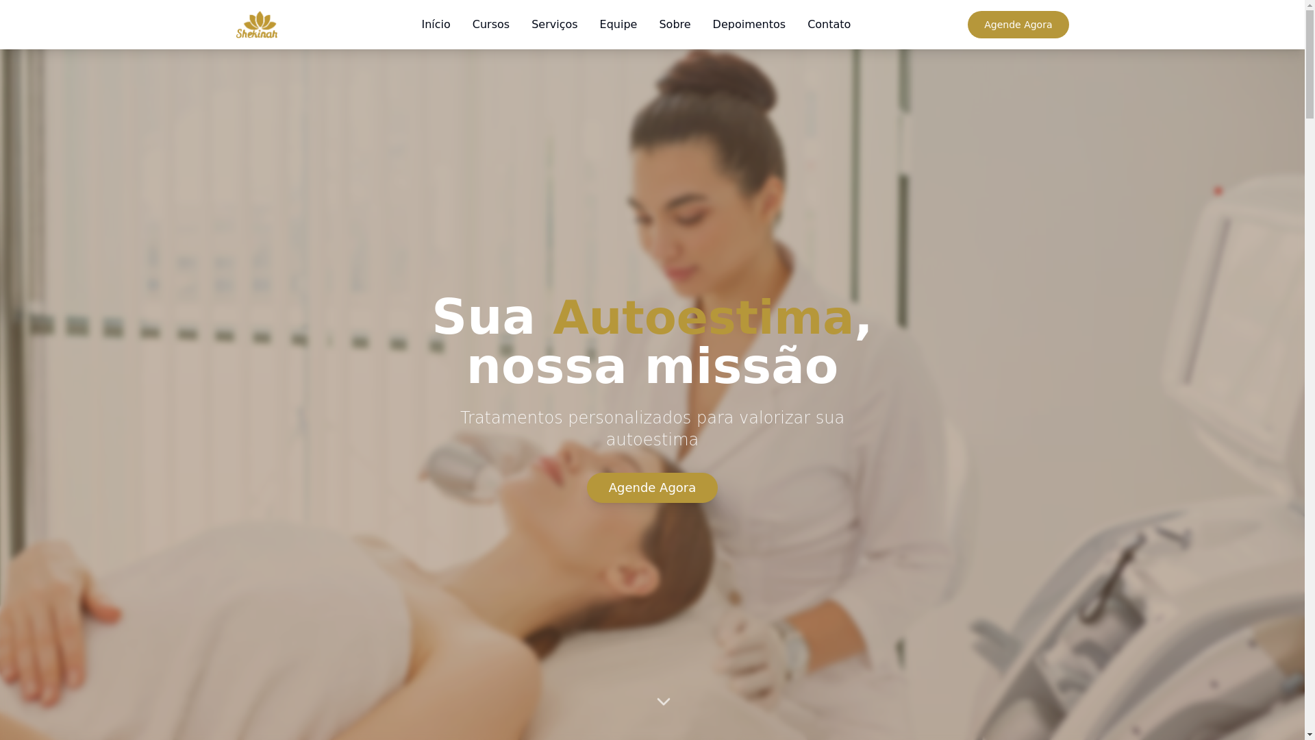 website screenshot of https://esteticashekinah.com/
