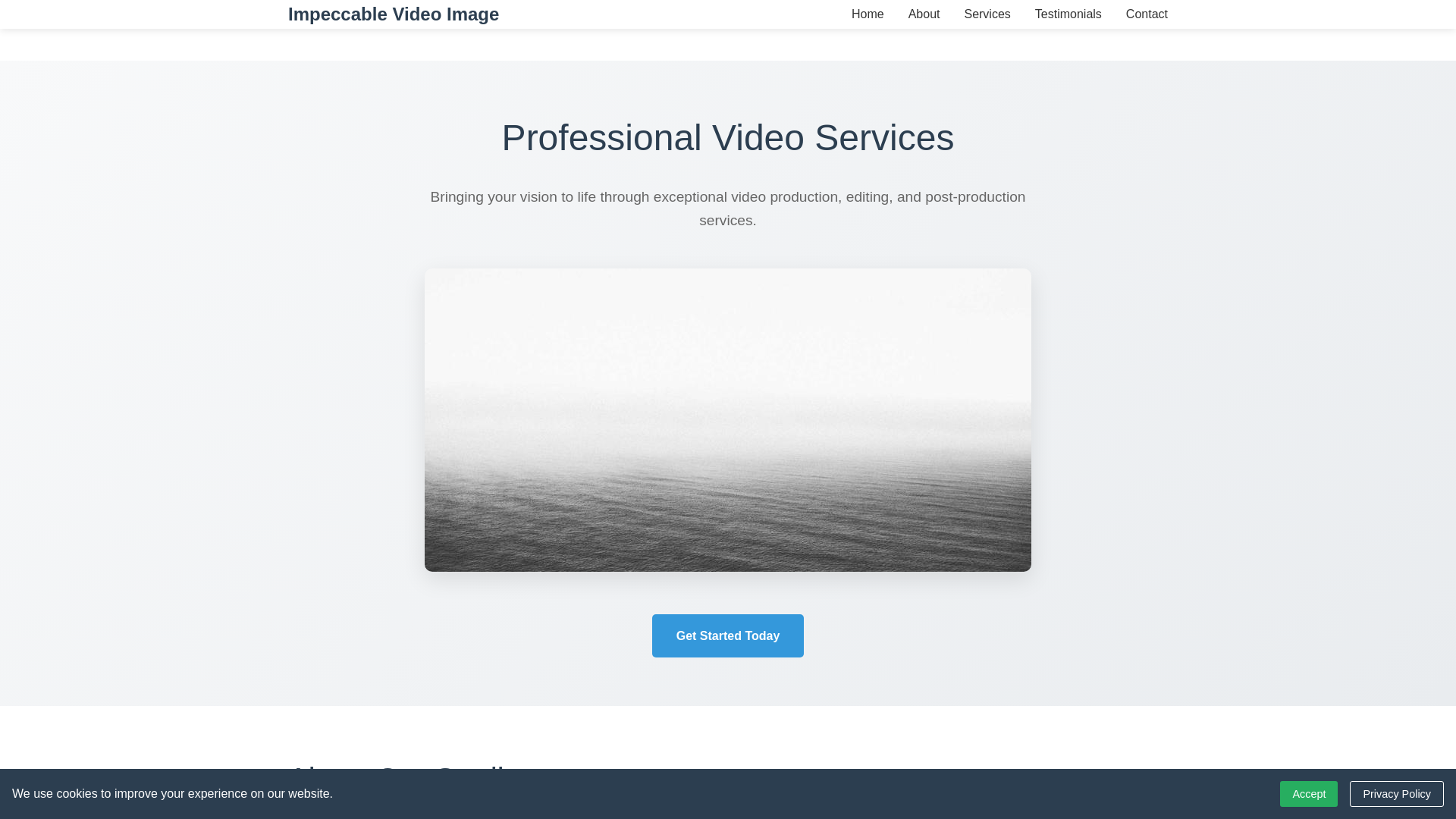 website screenshot of https://impeccablevideoimage.xyz/