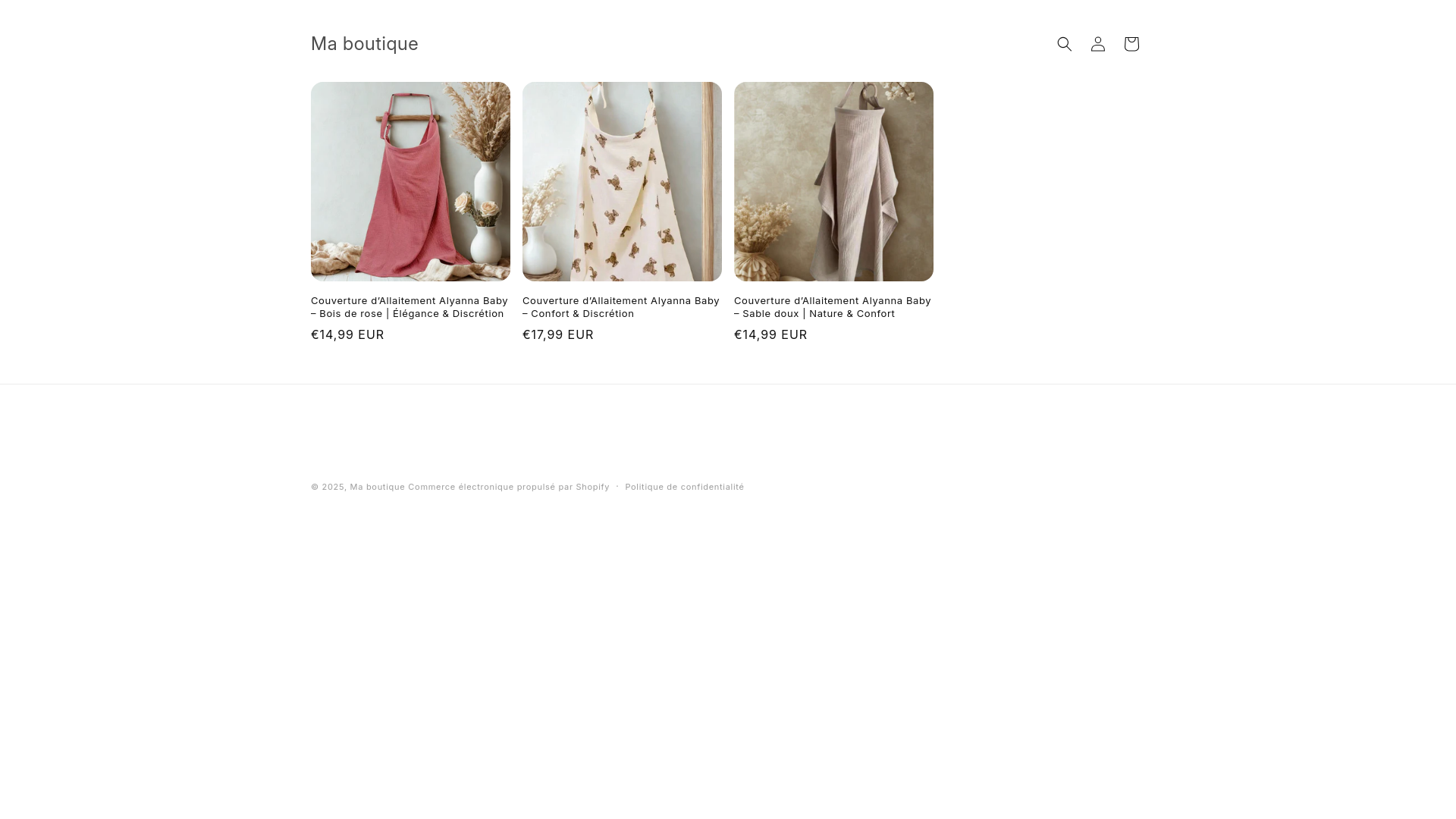 website screenshot of https://alyannababy.fr/