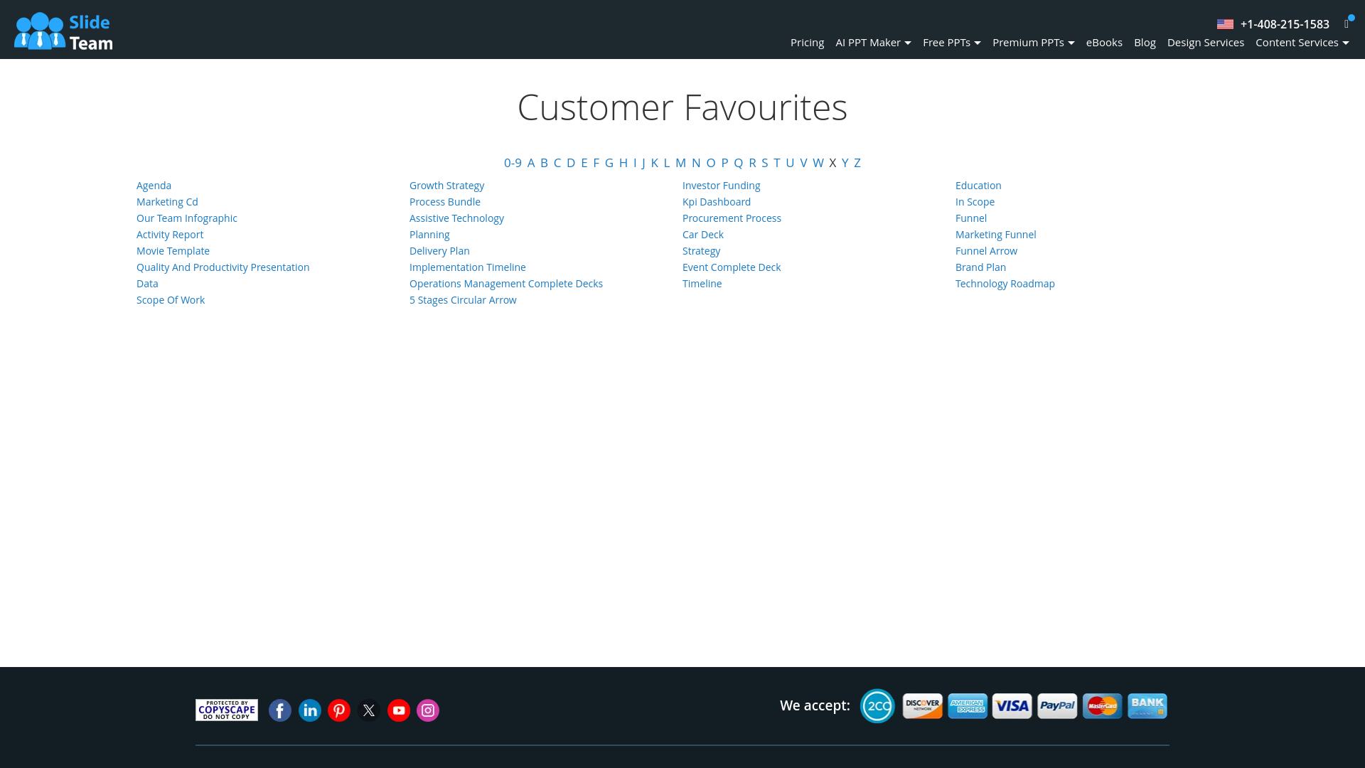 website screenshot of https://slideteam.resultspage.com
