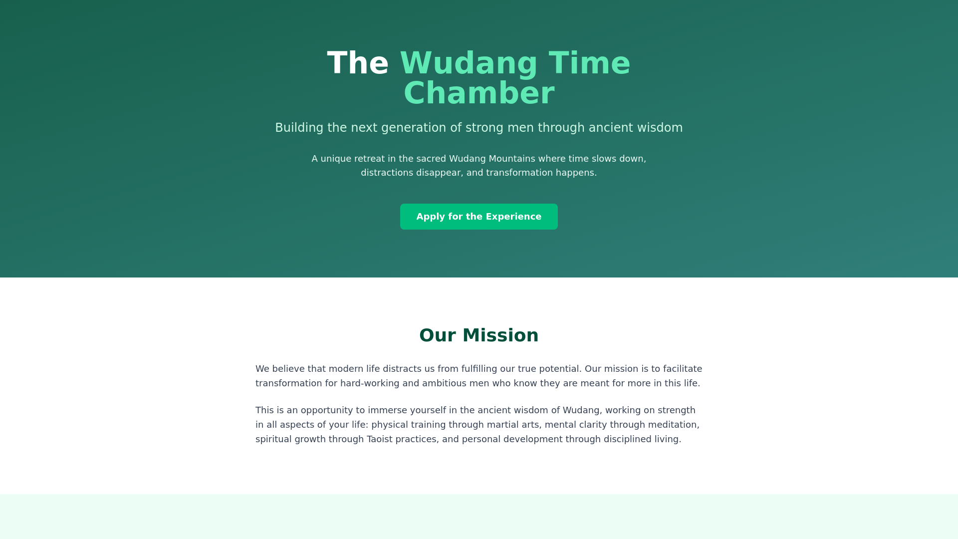 website screenshot of https://wudangtimechamber.pages.dev/