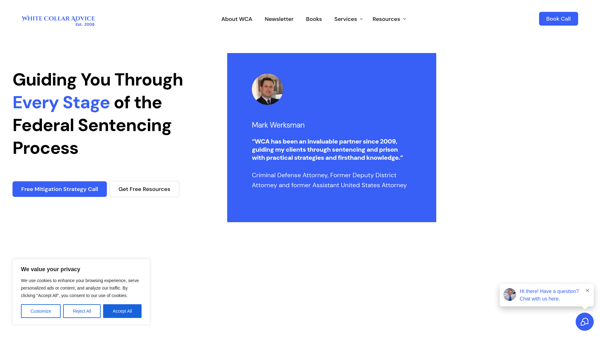 website screenshot of https://trywhitecollaradvice.com/