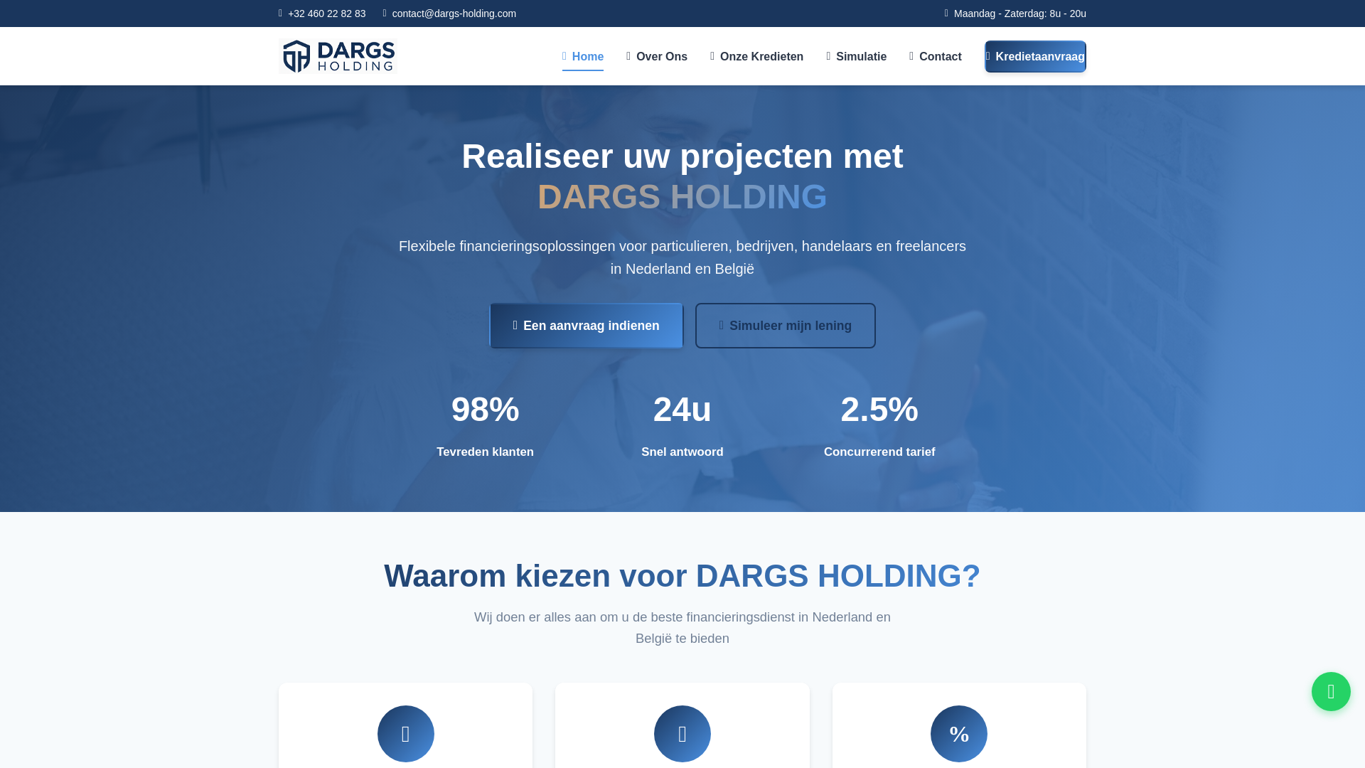website screenshot of http://dargs-holding.com