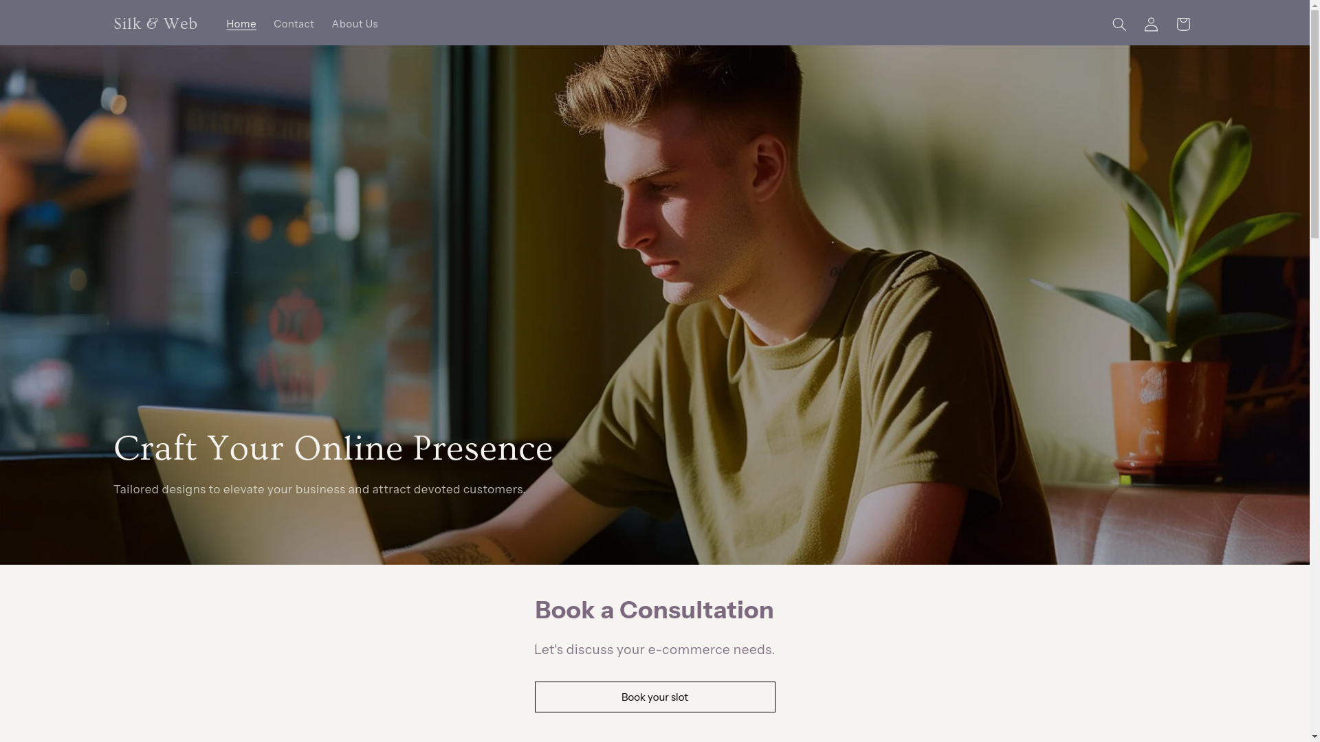 website screenshot of https://silkandweb.com/