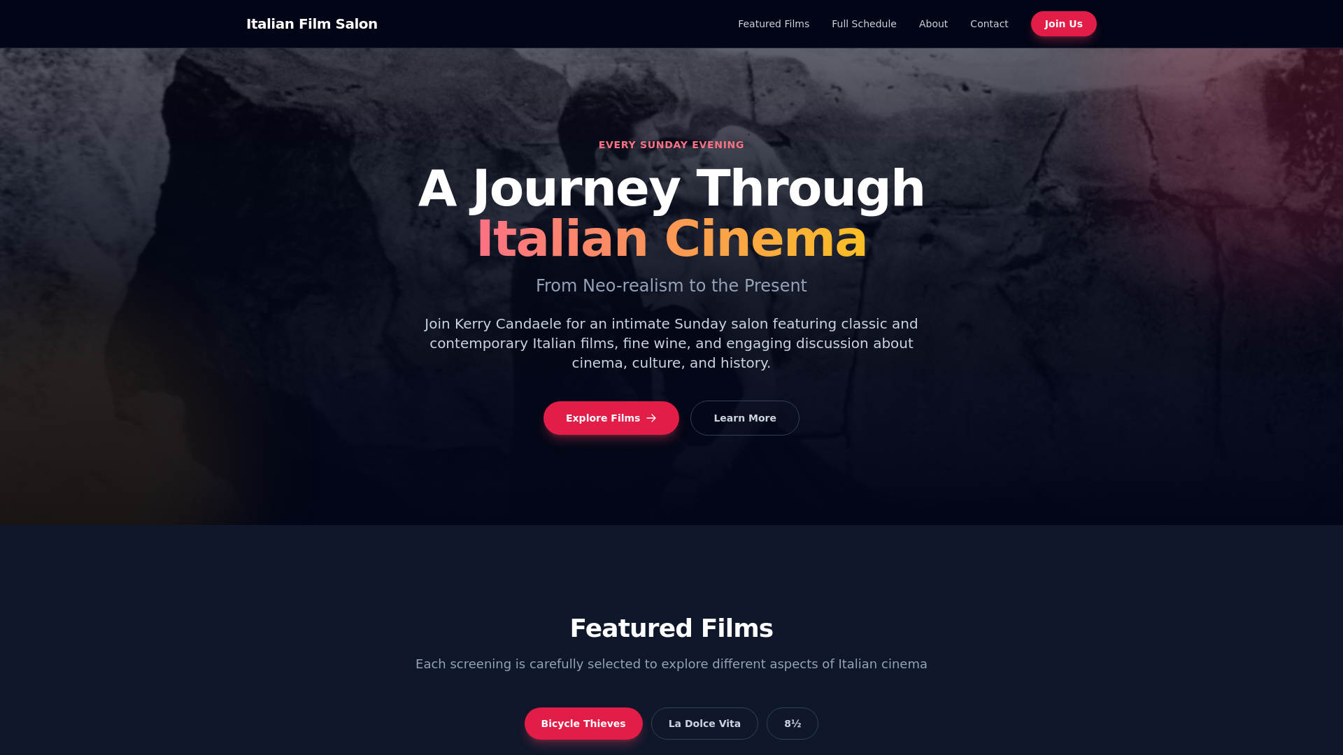 website screenshot of https://cine-salon.org/