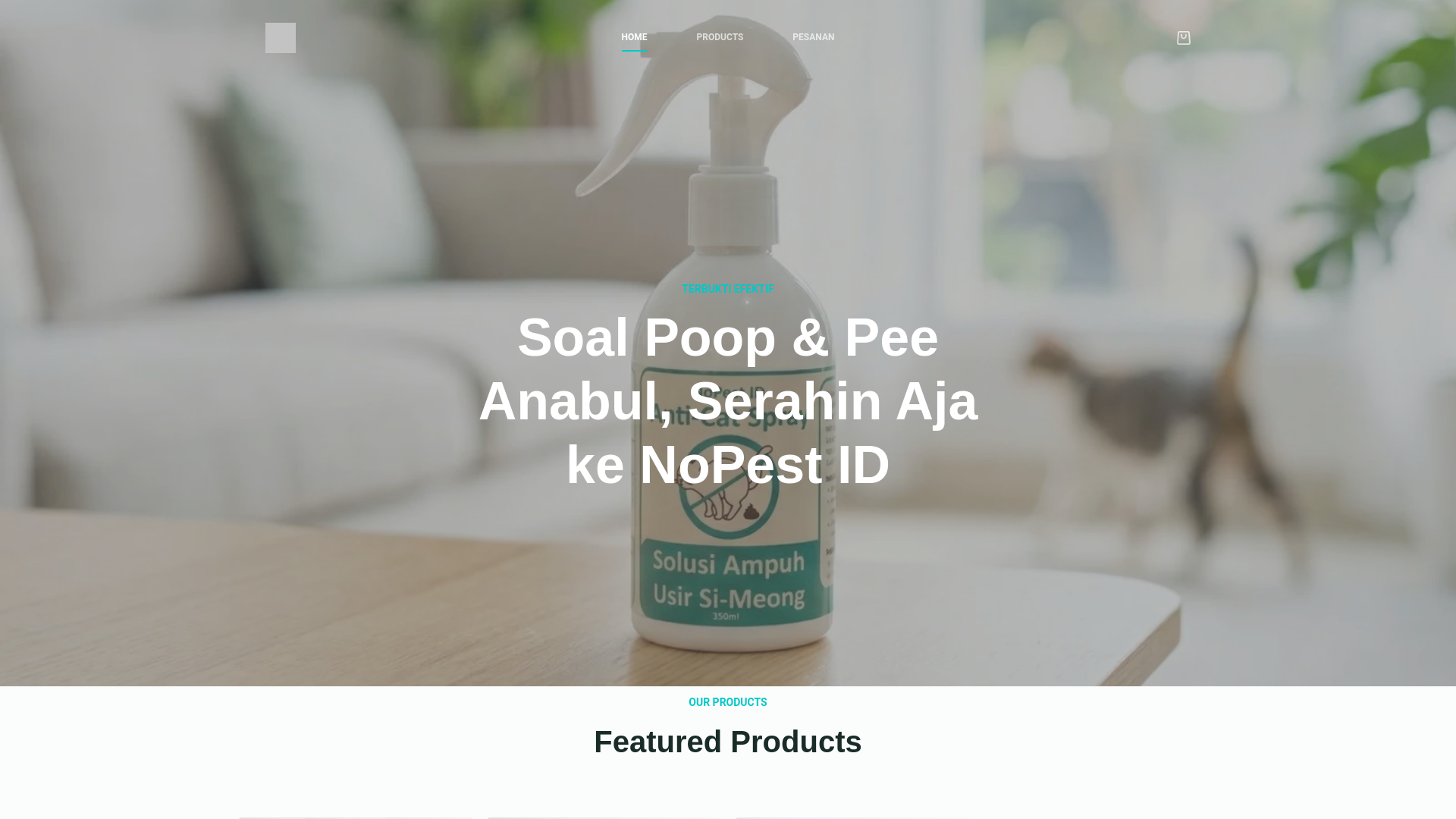 website screenshot of https://nopest.shop