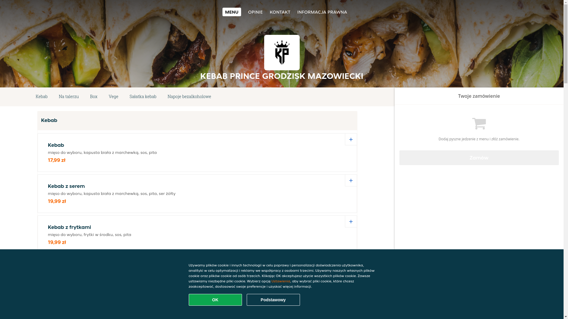 website screenshot of https://kebab-prince-grodzisk-mazowiecki.pl/