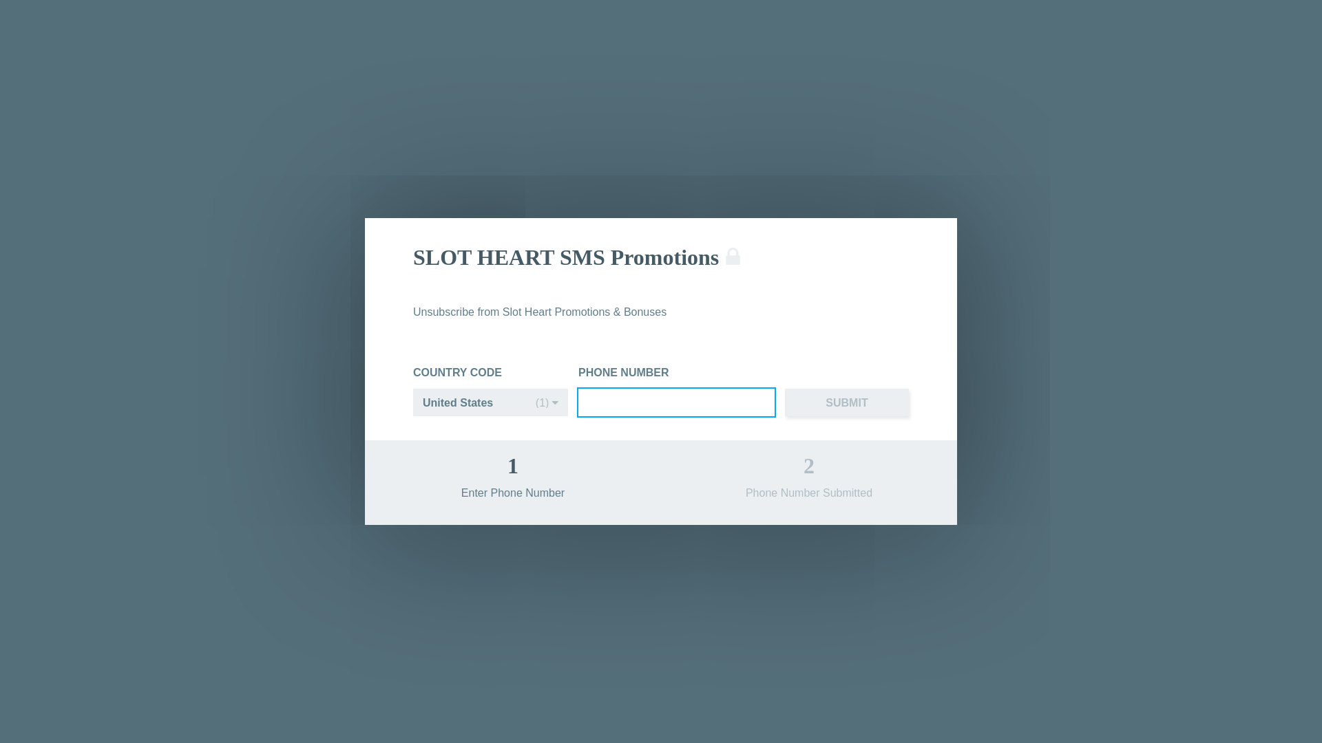 website screenshot of https://slotheart-optout.com/
