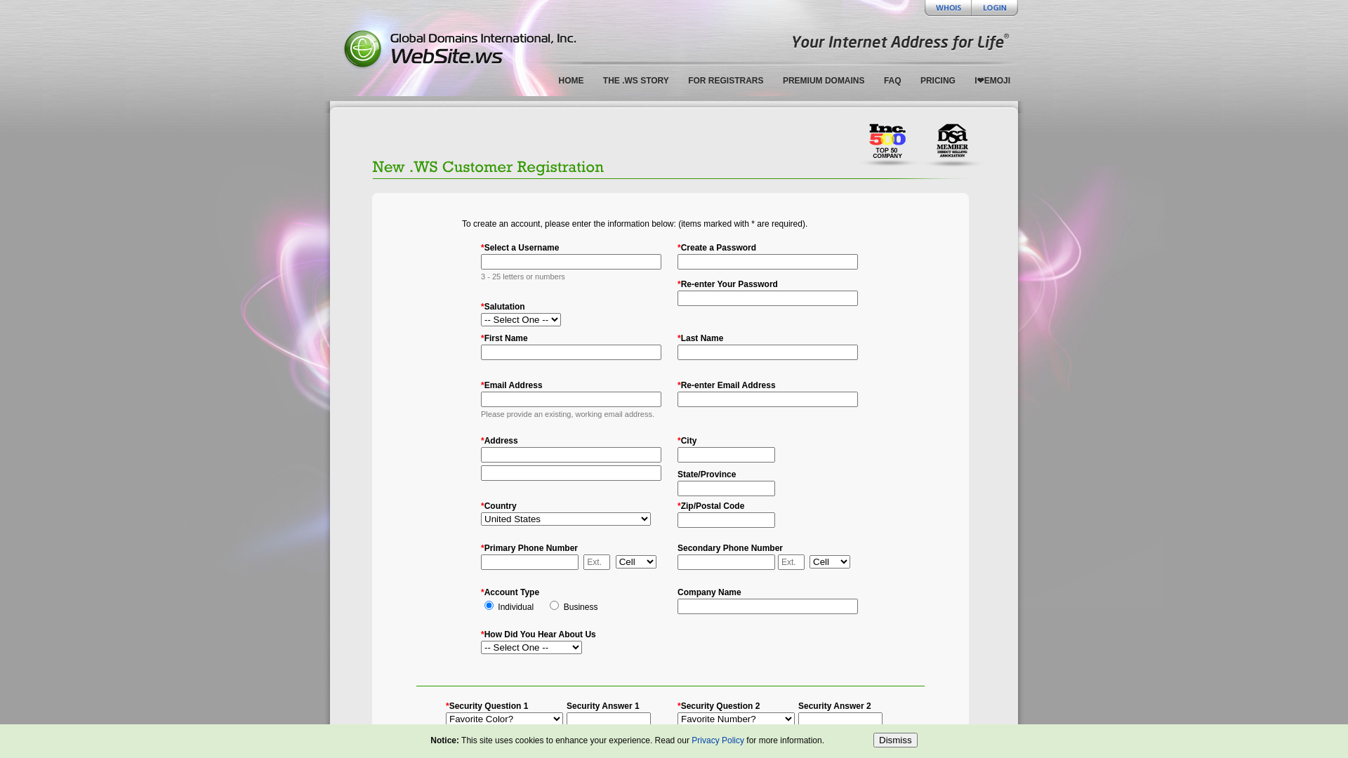 website screenshot of https://myhappydomains.com/