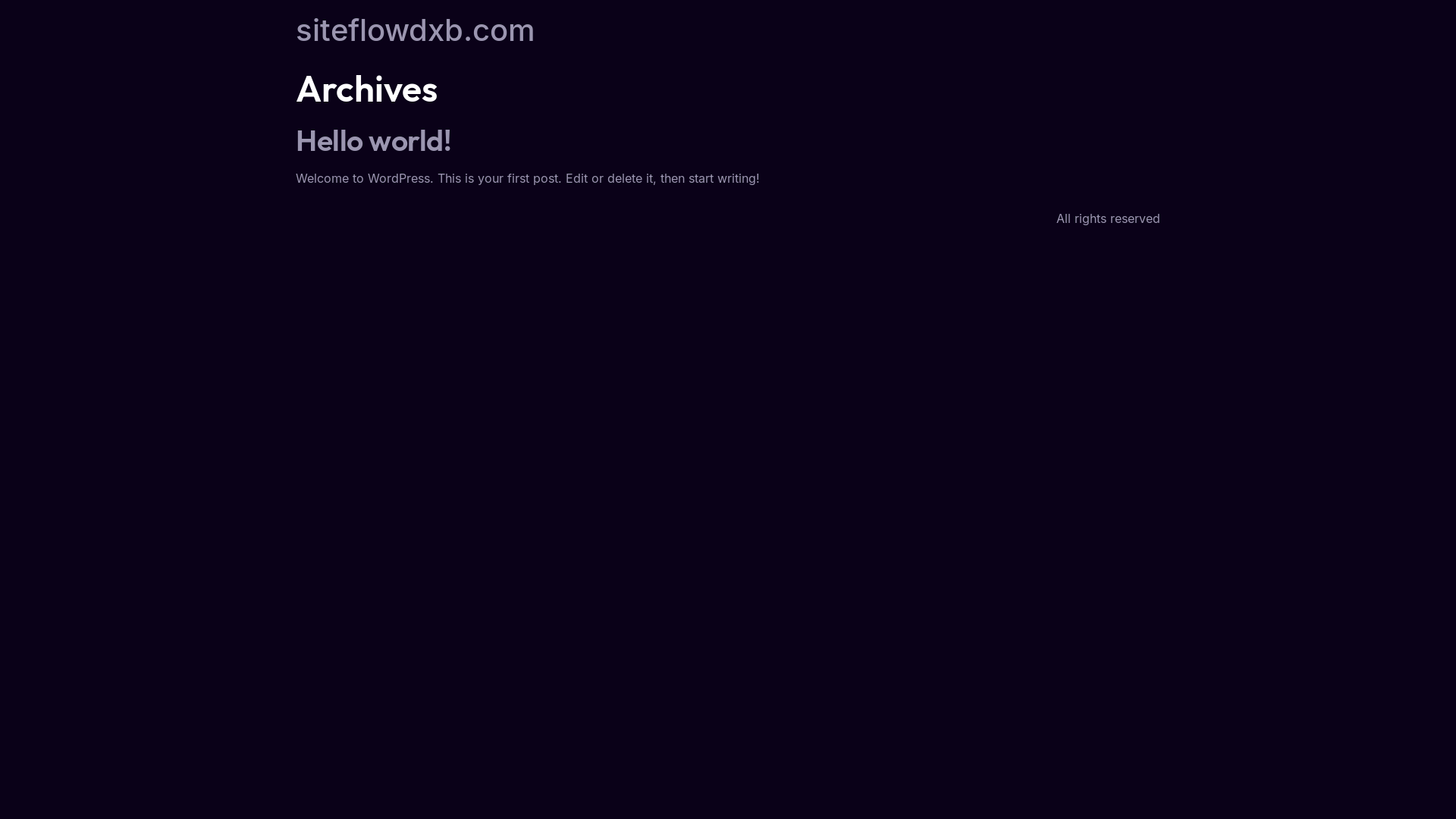website screenshot of https://siteflowdxb.com/