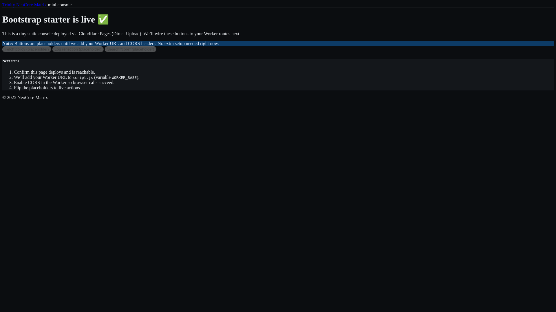 website screenshot of https://neocore-matrix.pages.dev/