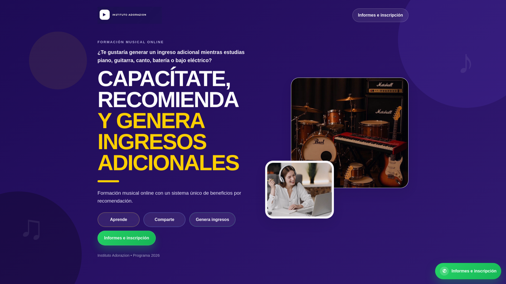 website screenshot of https://adorazionv4.pages.dev/