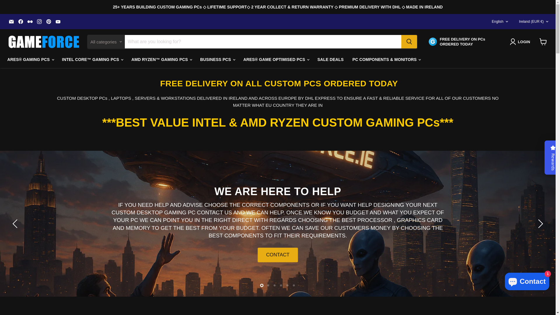 website screenshot of https://gameforce.parts/
