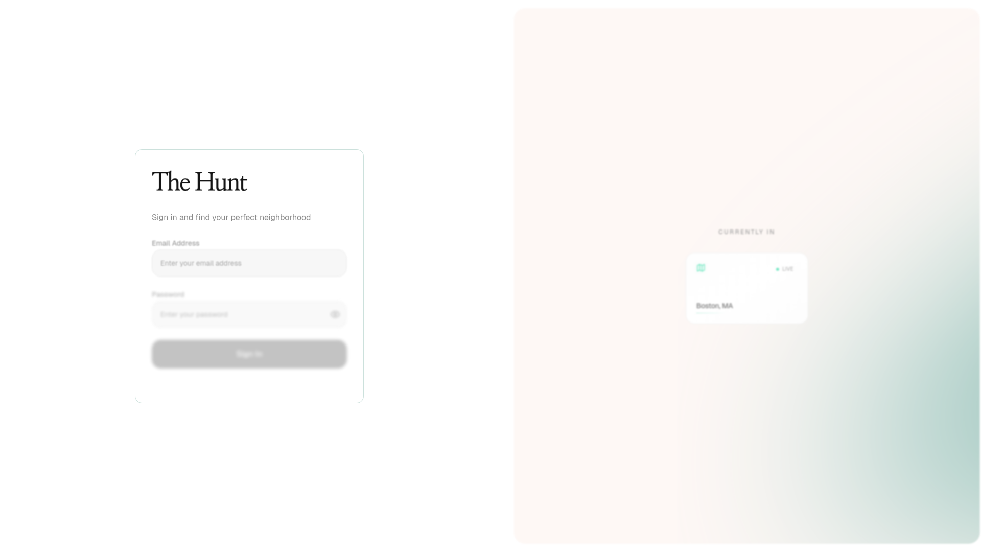 website screenshot of https://the-hunt.tech/