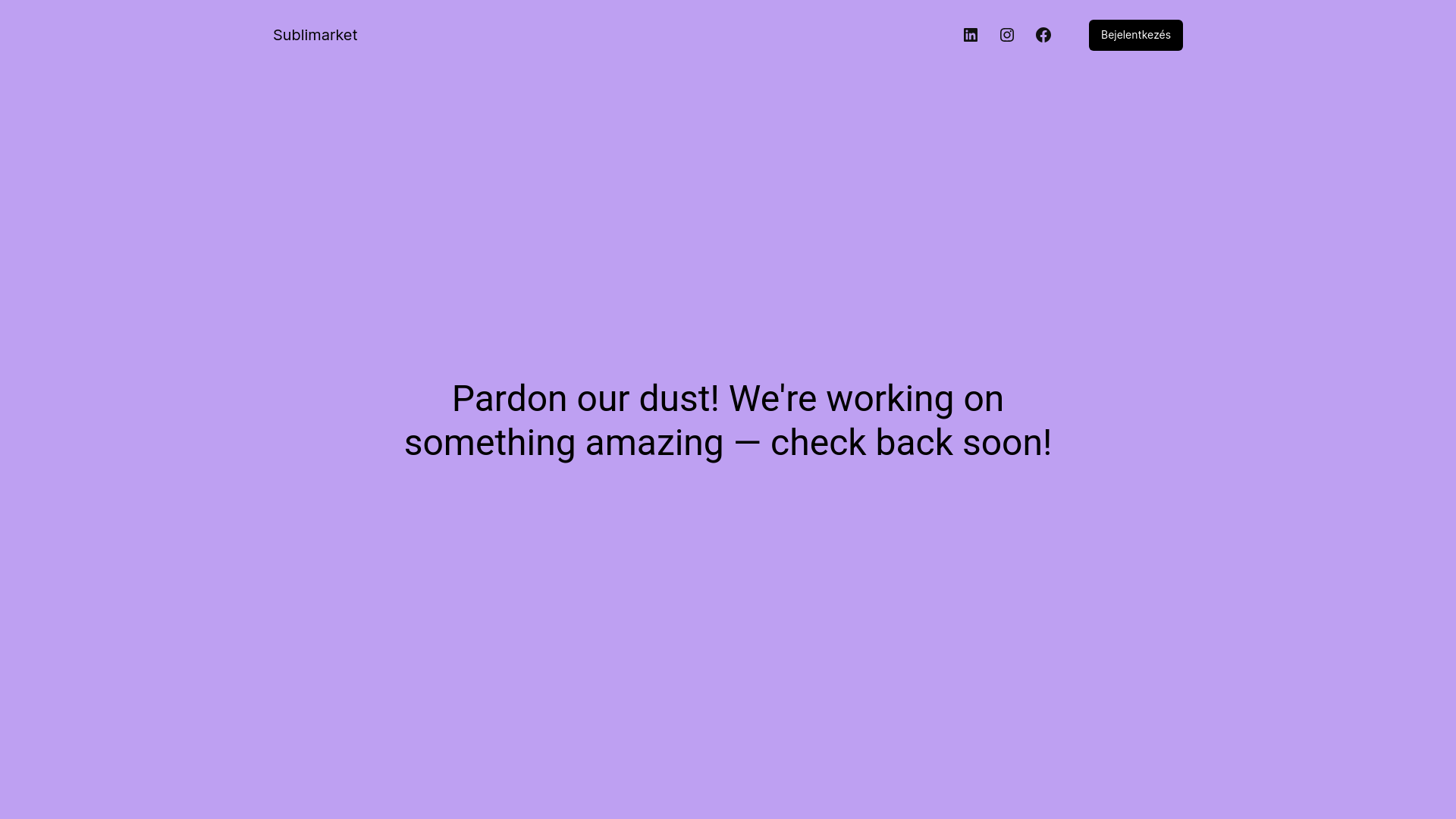 website screenshot of https://sublimarket.hu