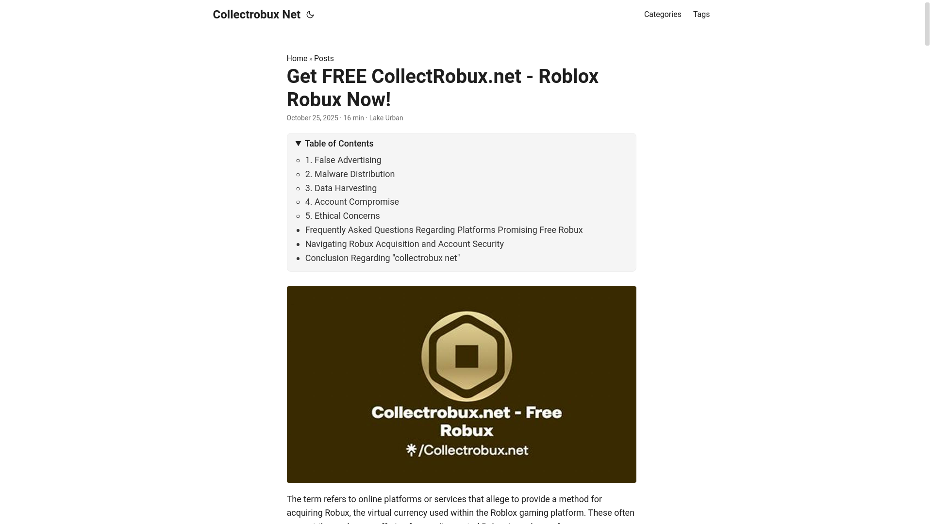 website screenshot of https://collectrobux-net.pages.dev/