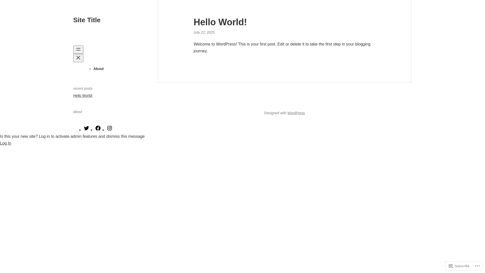 website screenshot of https://bluecoffeetestsite.blog/