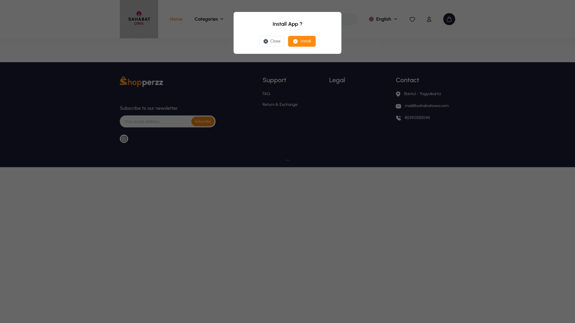 website screenshot of https://sahabatowa.com/