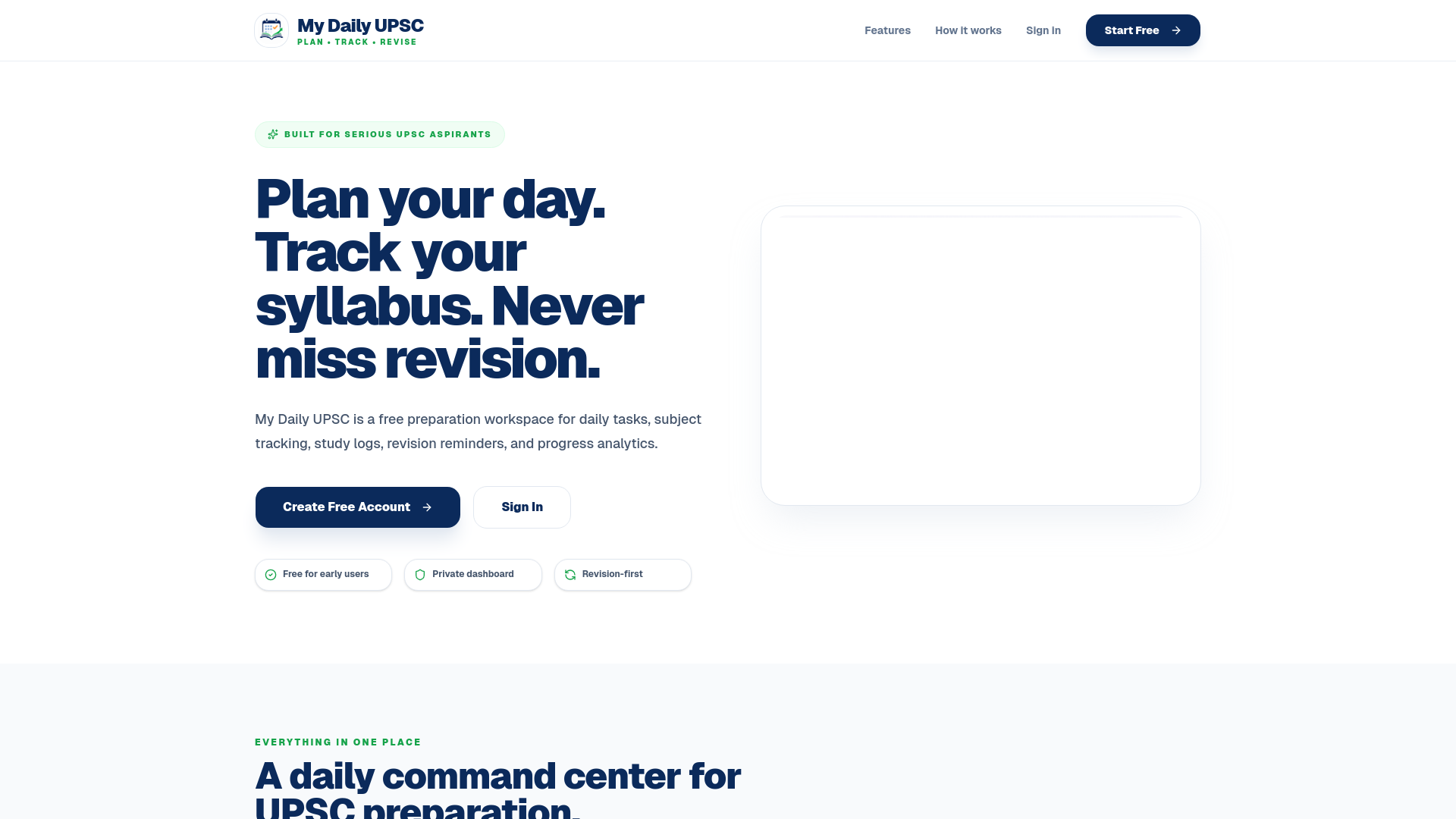 website screenshot of https://mydailyupsc.com/