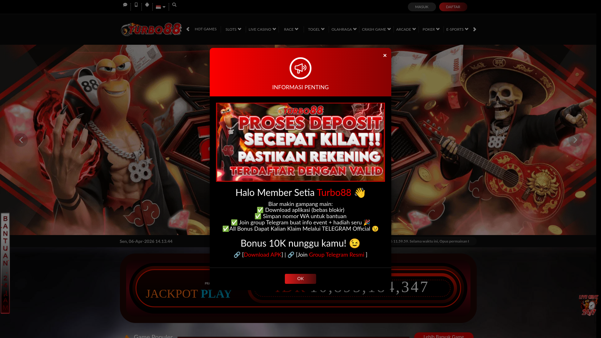 website screenshot of https://trb88scatter.top