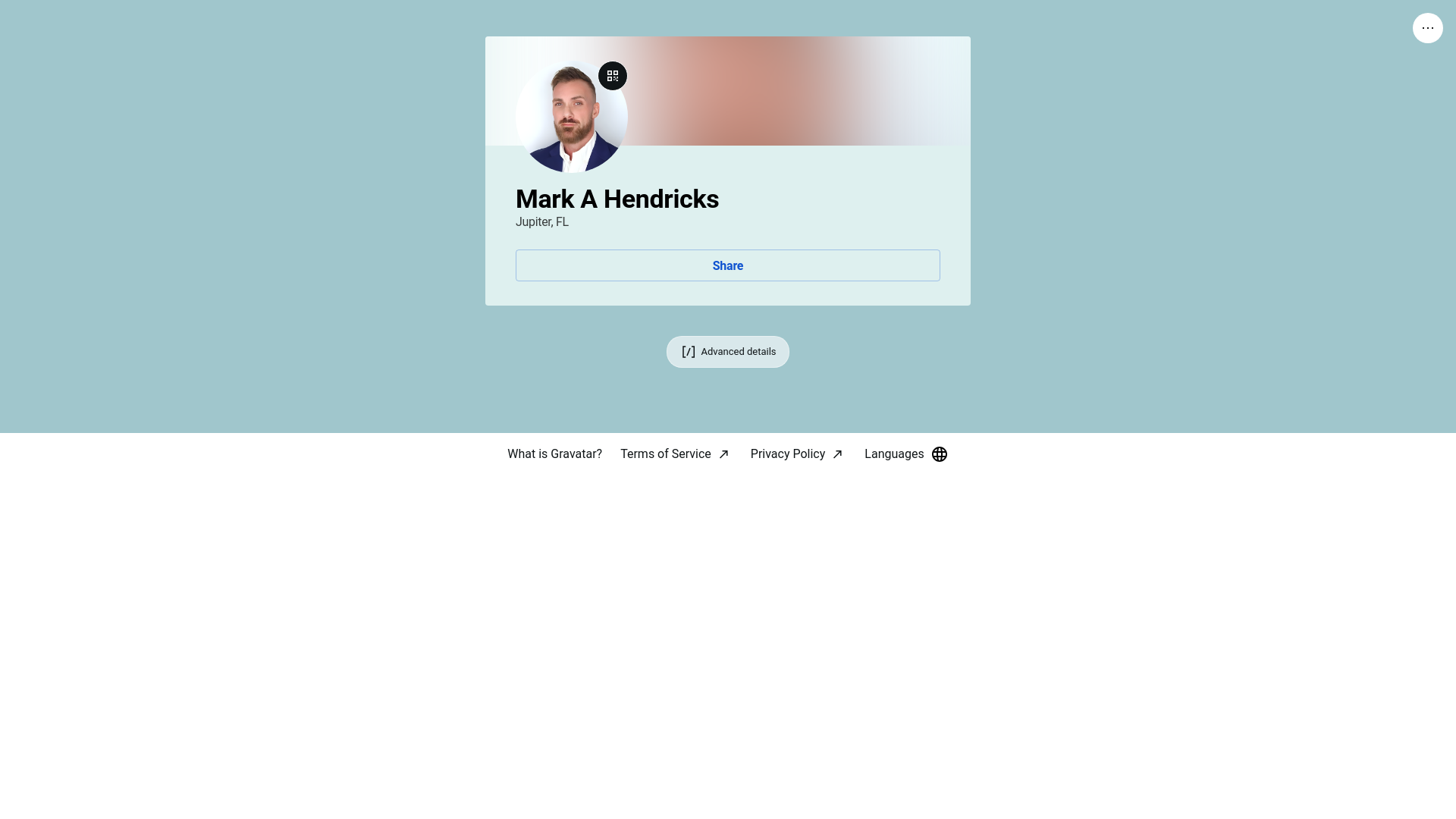 website screenshot of https://markhendricks.bio/