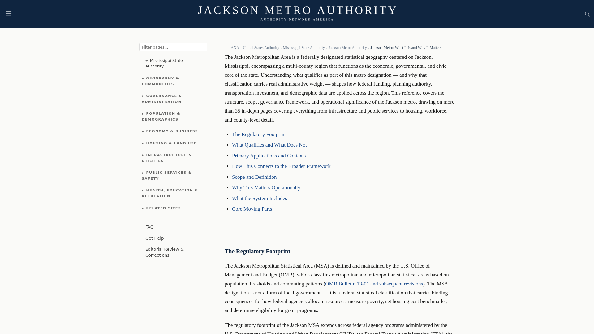 website screenshot of https://jacksonmetroauthority.com