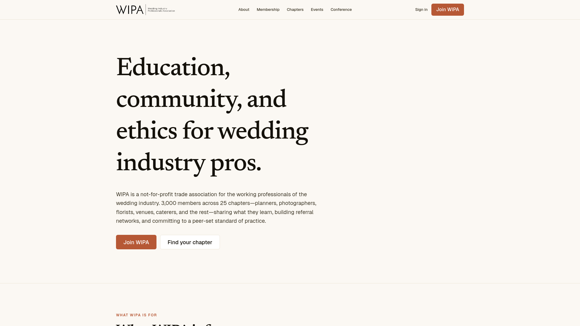 website screenshot of https://wipaplatform.com/
