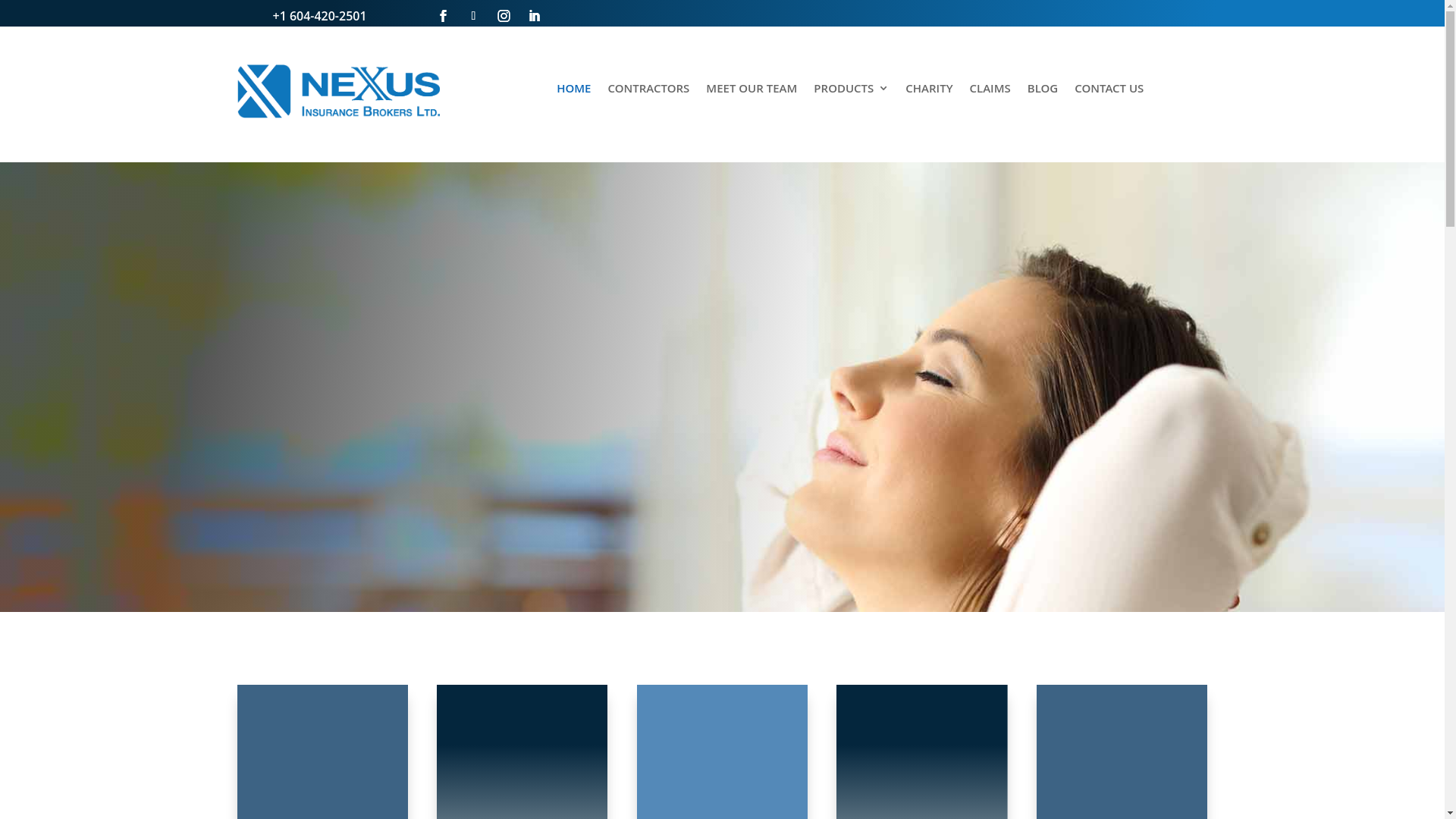 website screenshot of https://nexusinsurancebrokers.com/