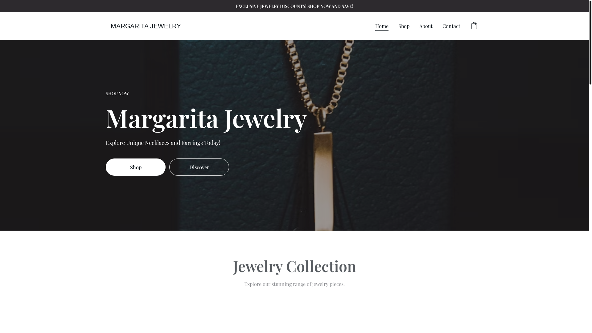 website screenshot of https://margarita-jewelry.com/
