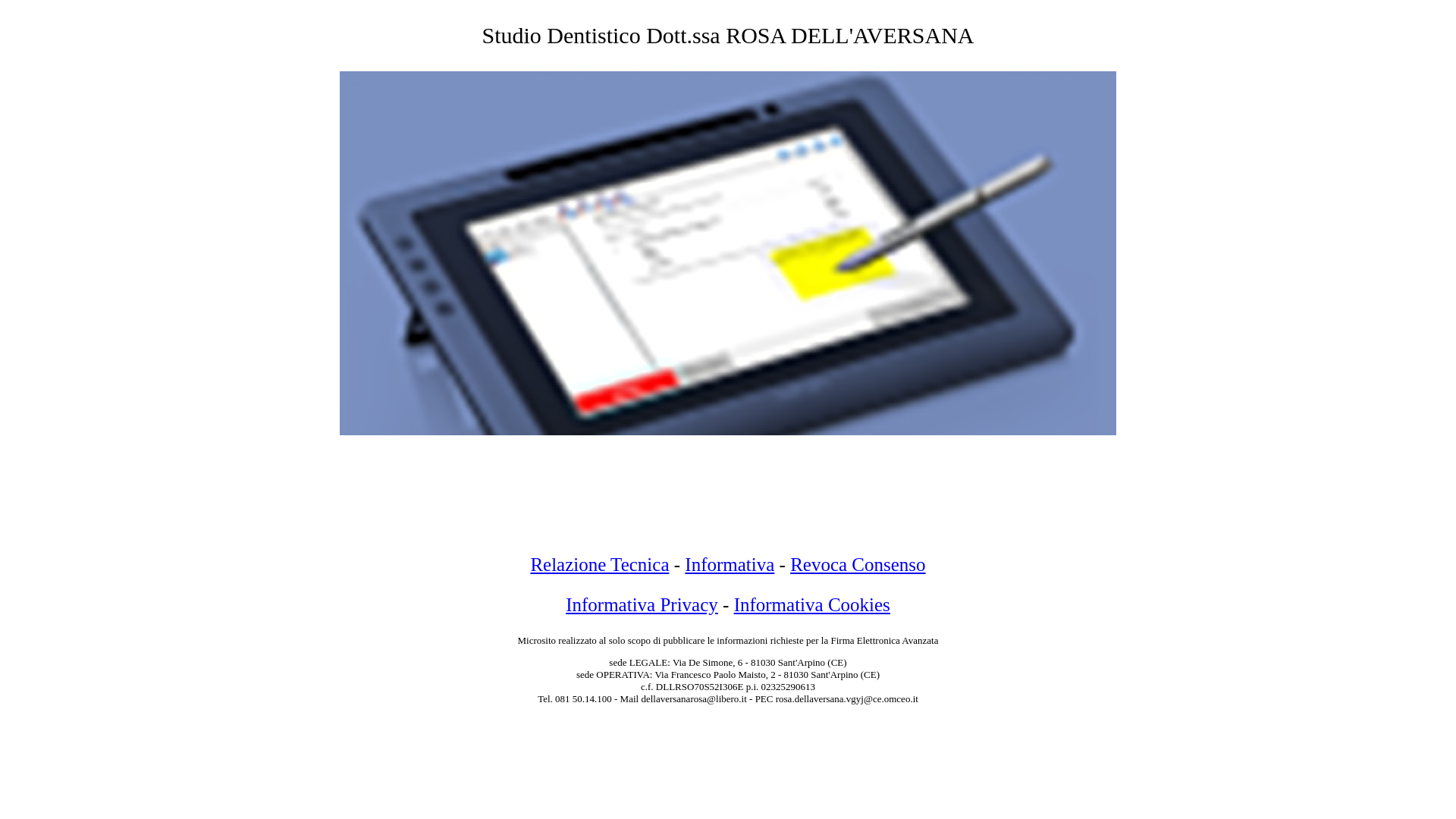 website screenshot of https://dellaversanadentista.it