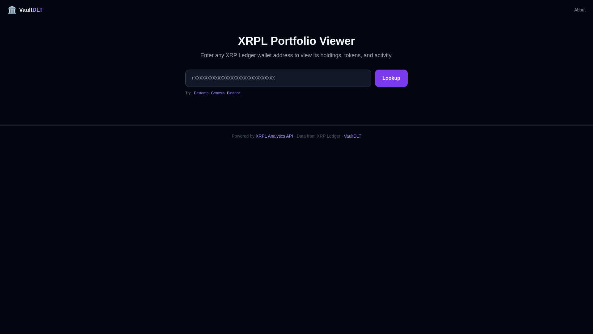 website screenshot of https://vaultdlt-app.pages.dev/
