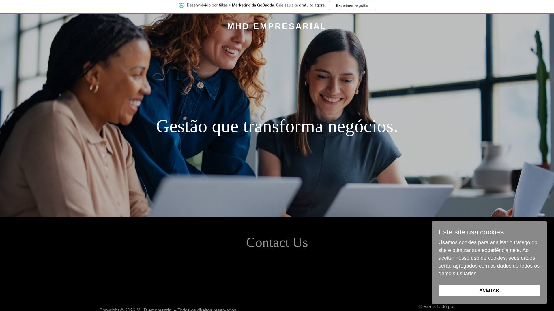 website screenshot of https://mhdempresarial.online/