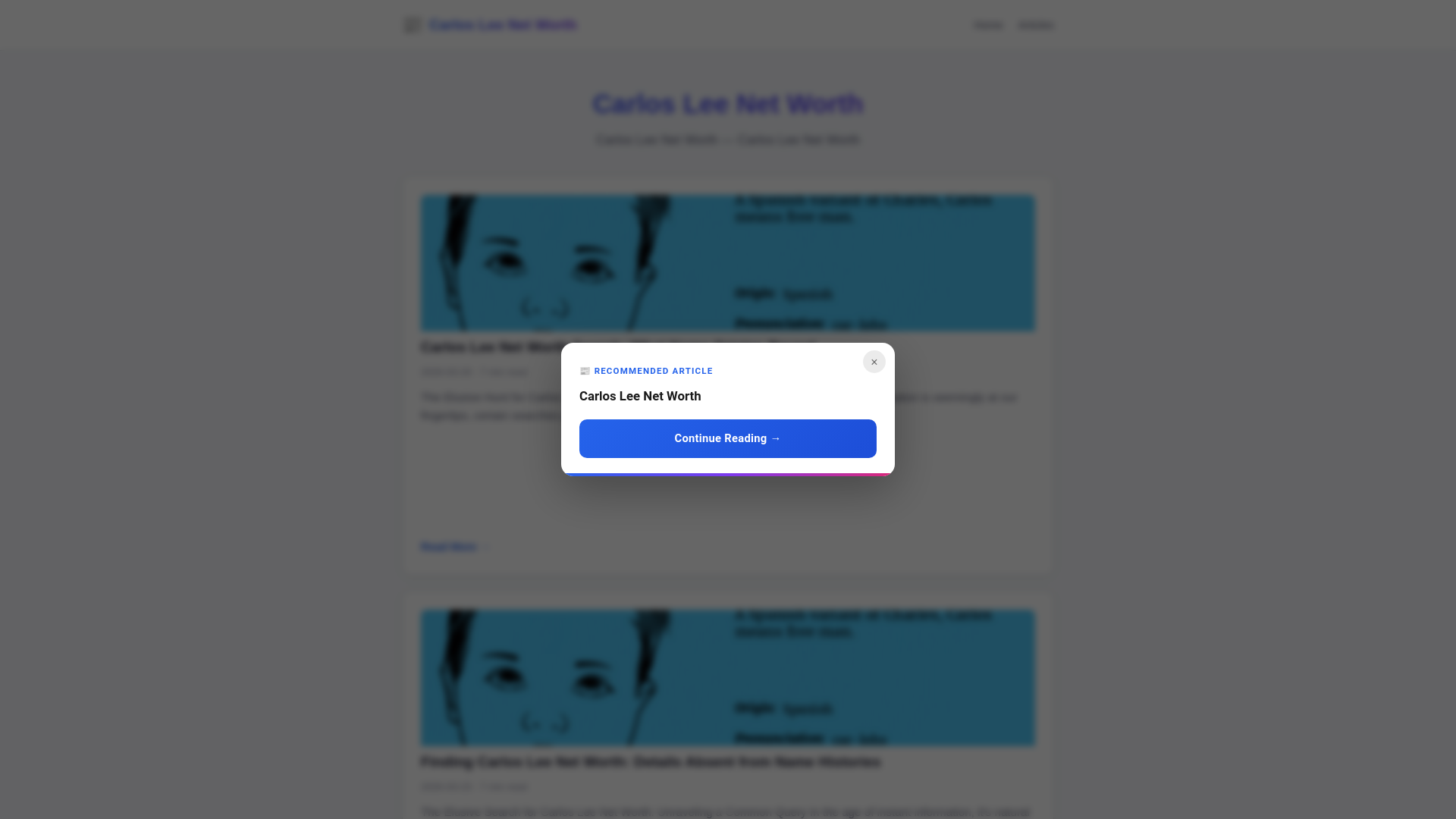 website screenshot of https://carlos-lee-net-worth.pages.dev/