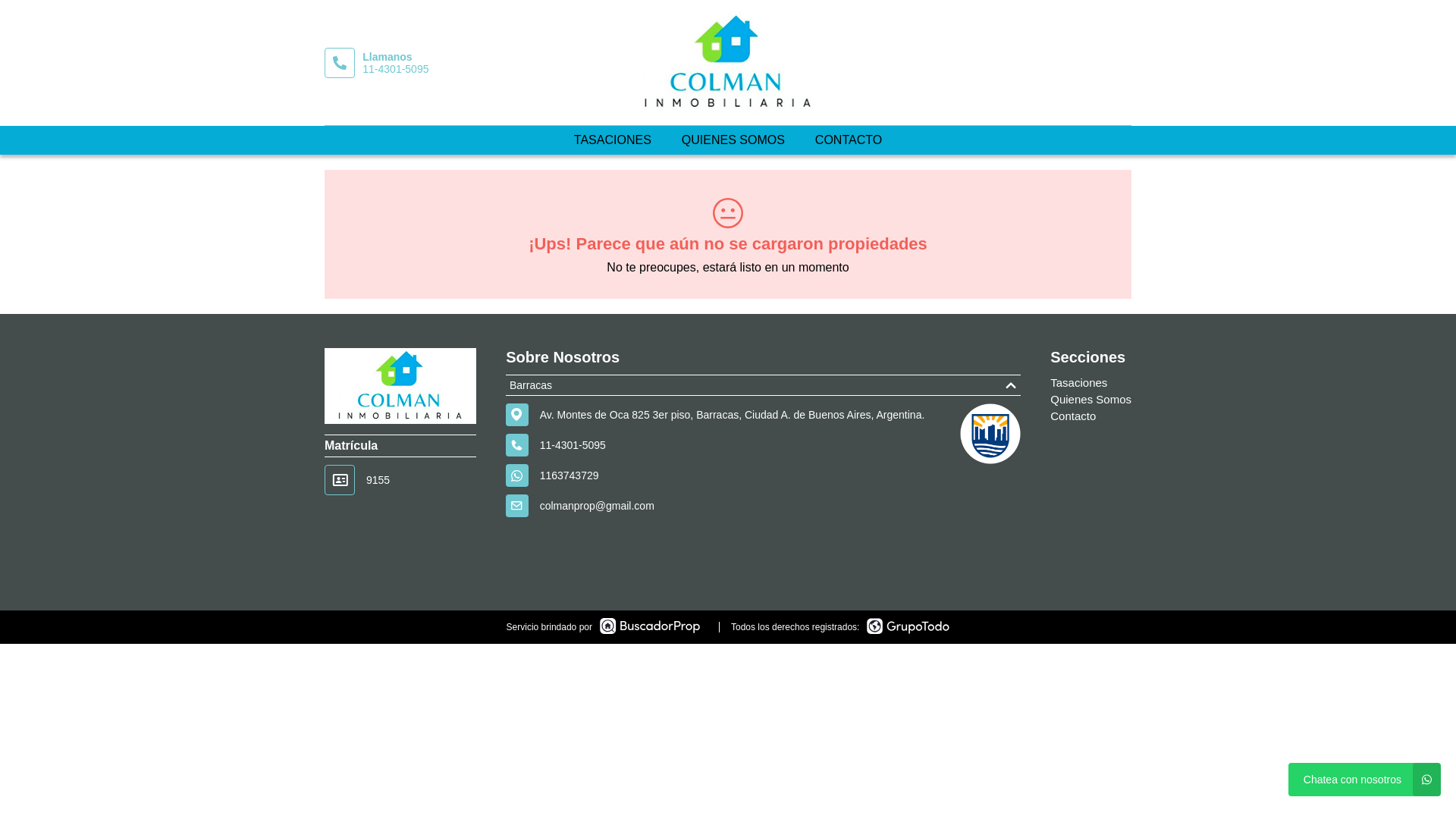 website screenshot of https://colmanpropiedades.com/