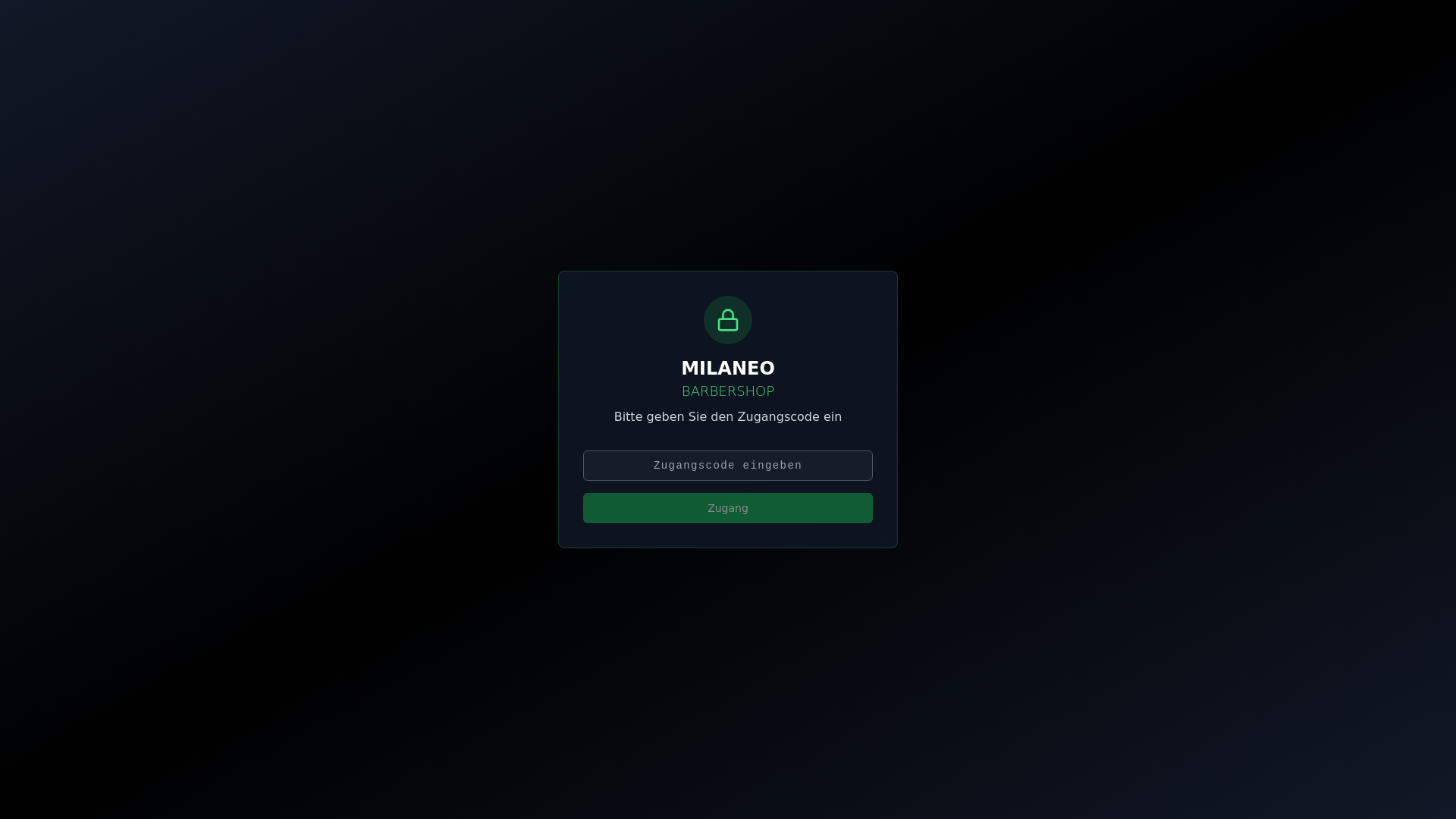 website screenshot of https://milaneobarbershop.com/