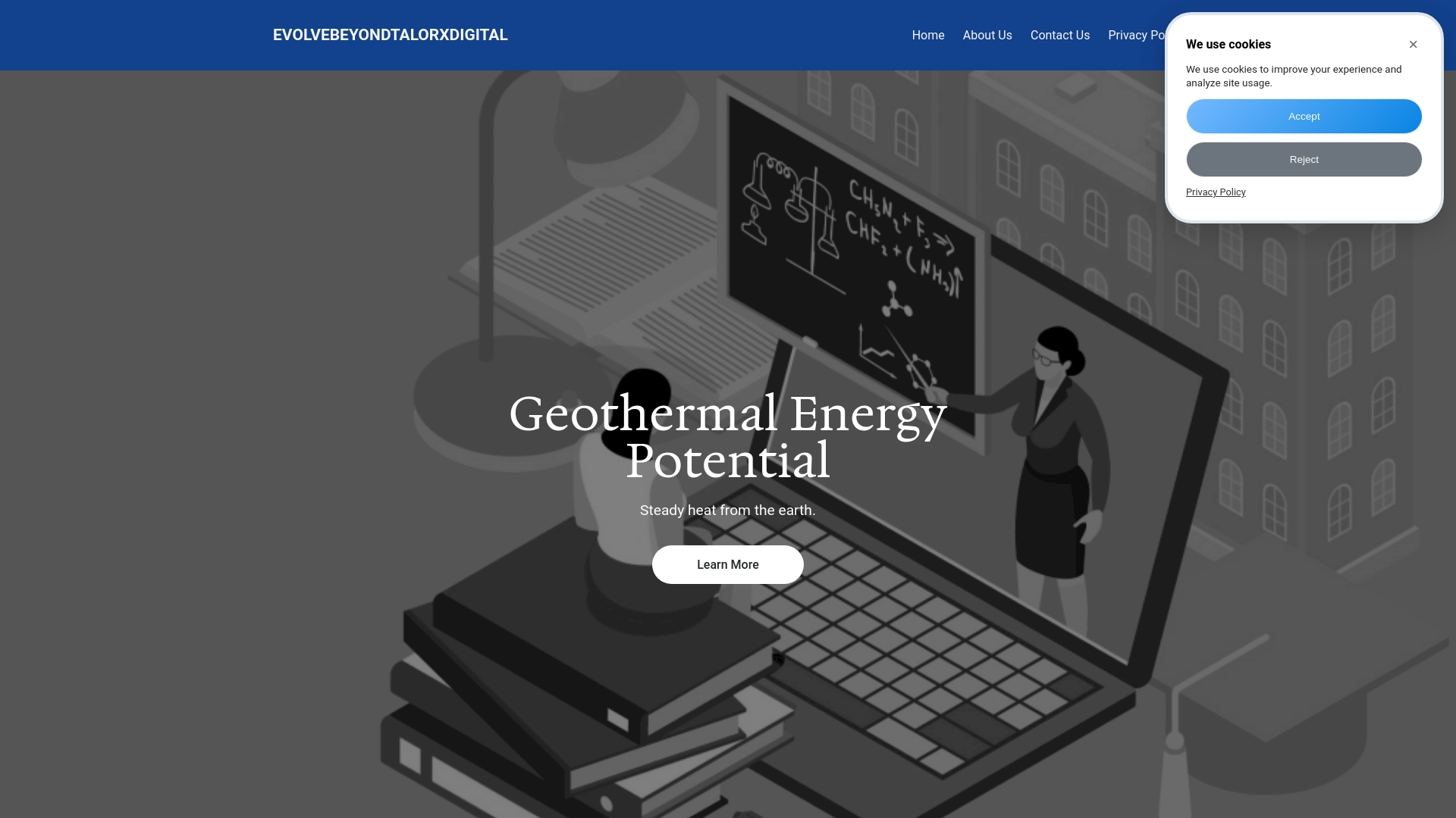 website screenshot of https://evolvebeyondtalorx.digital/