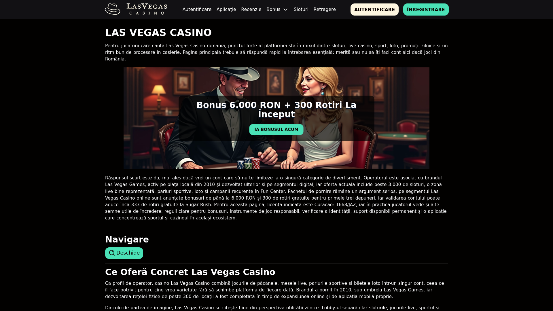website screenshot of https://lasvegas-casino.org.ro/
