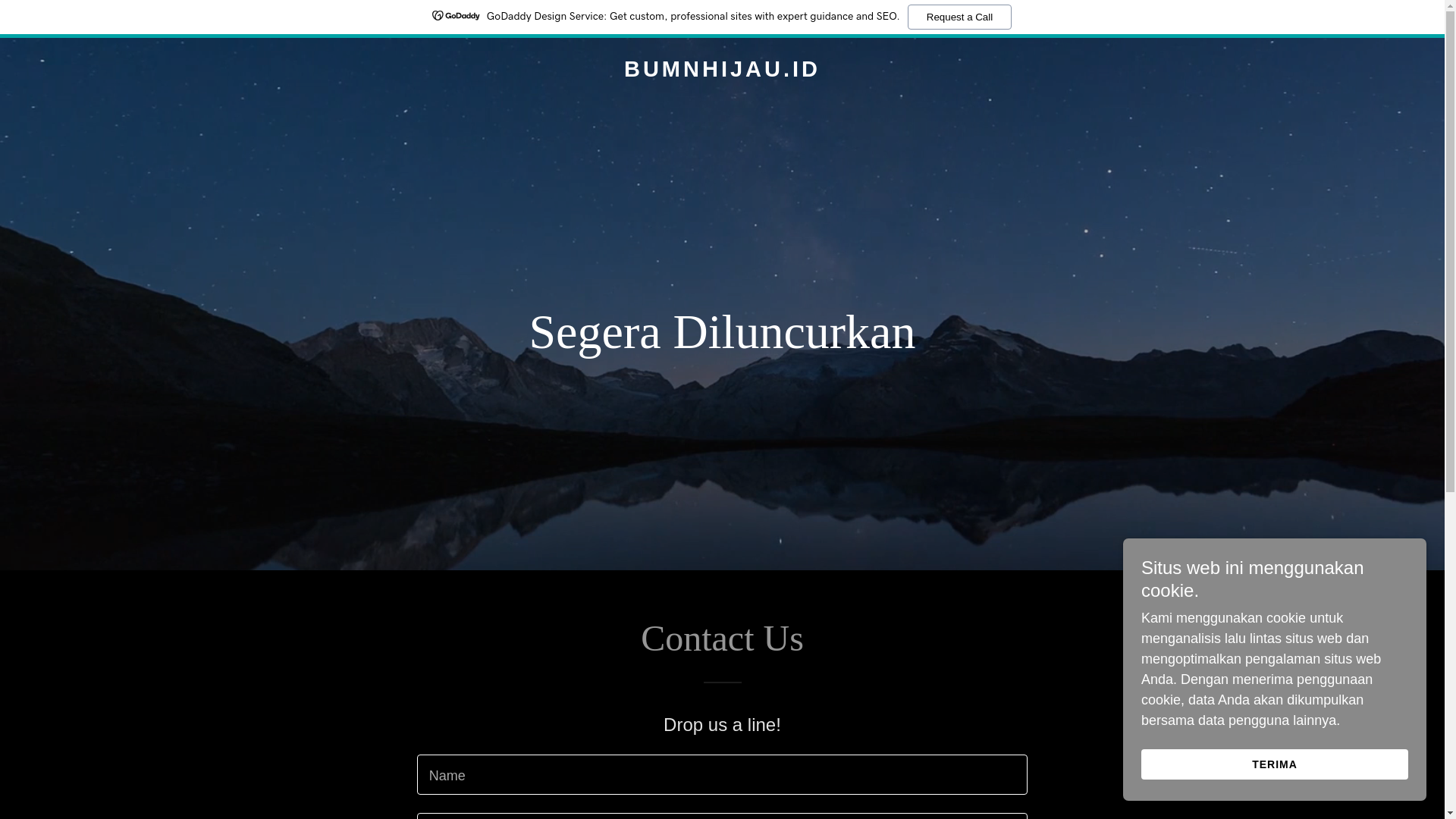 website screenshot of https://bumnhijau.id/