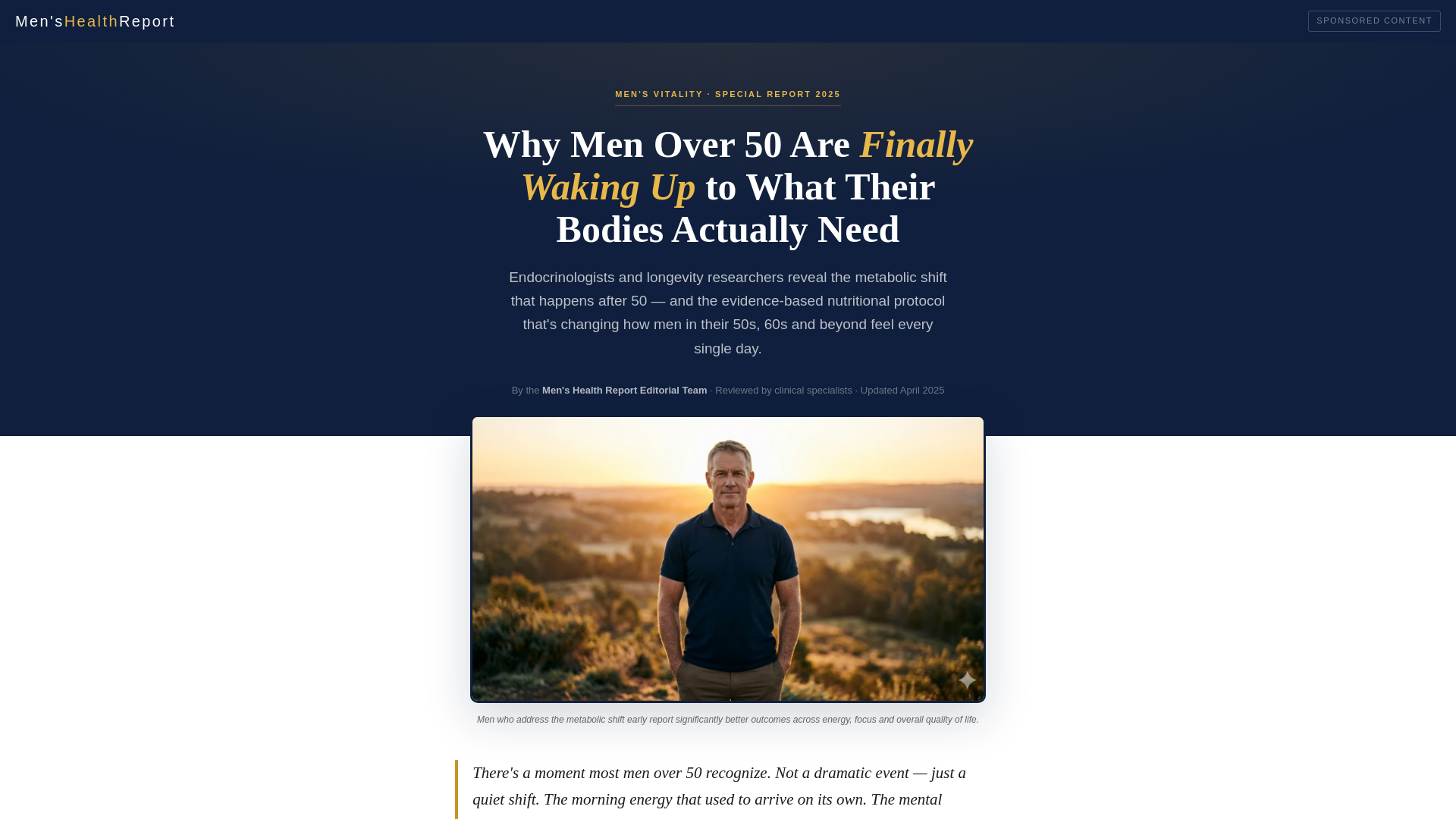 website screenshot of https://menshealthreport.site/