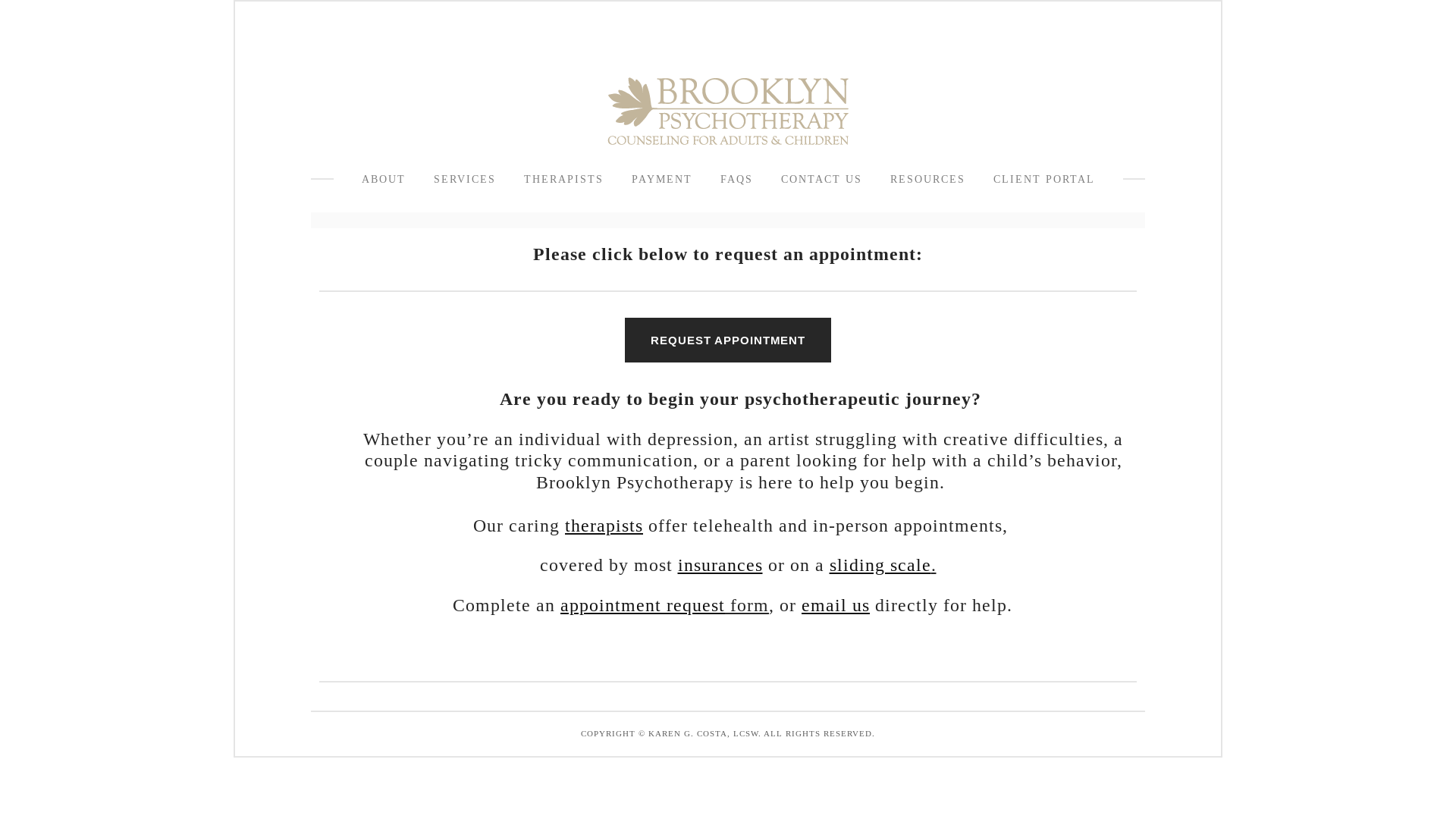 website screenshot of https://brooklyn-psychotherapist.com/