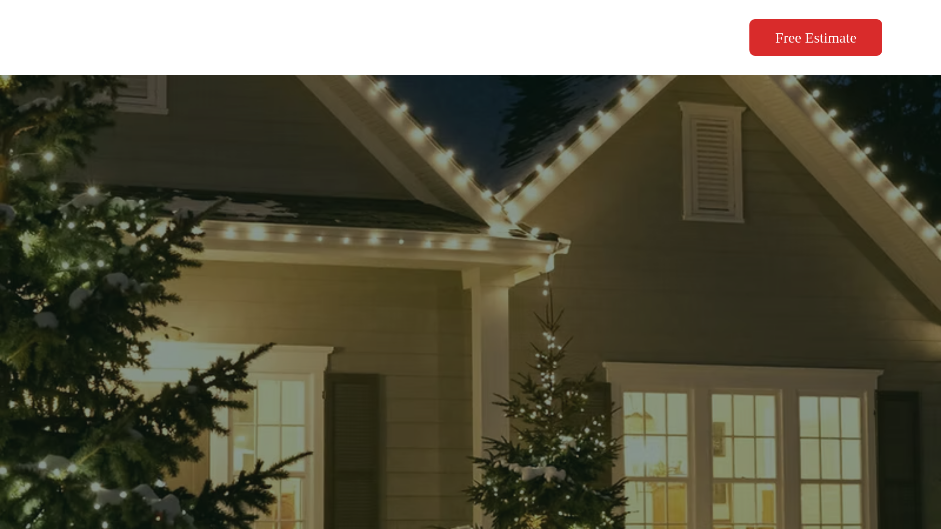website screenshot of https://infiniteholidaylighting.com