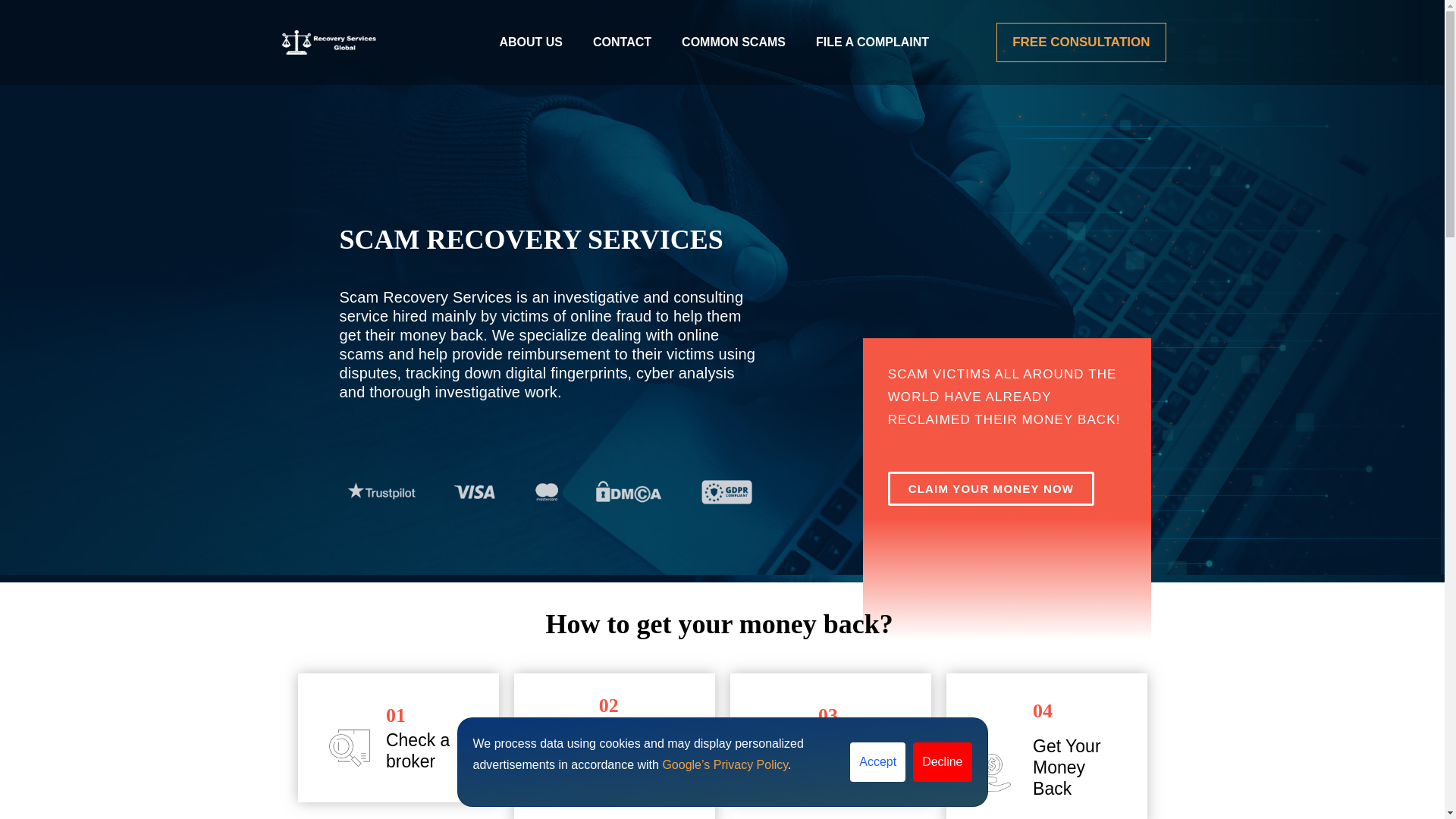 website screenshot of https://glblserviceslw.com/