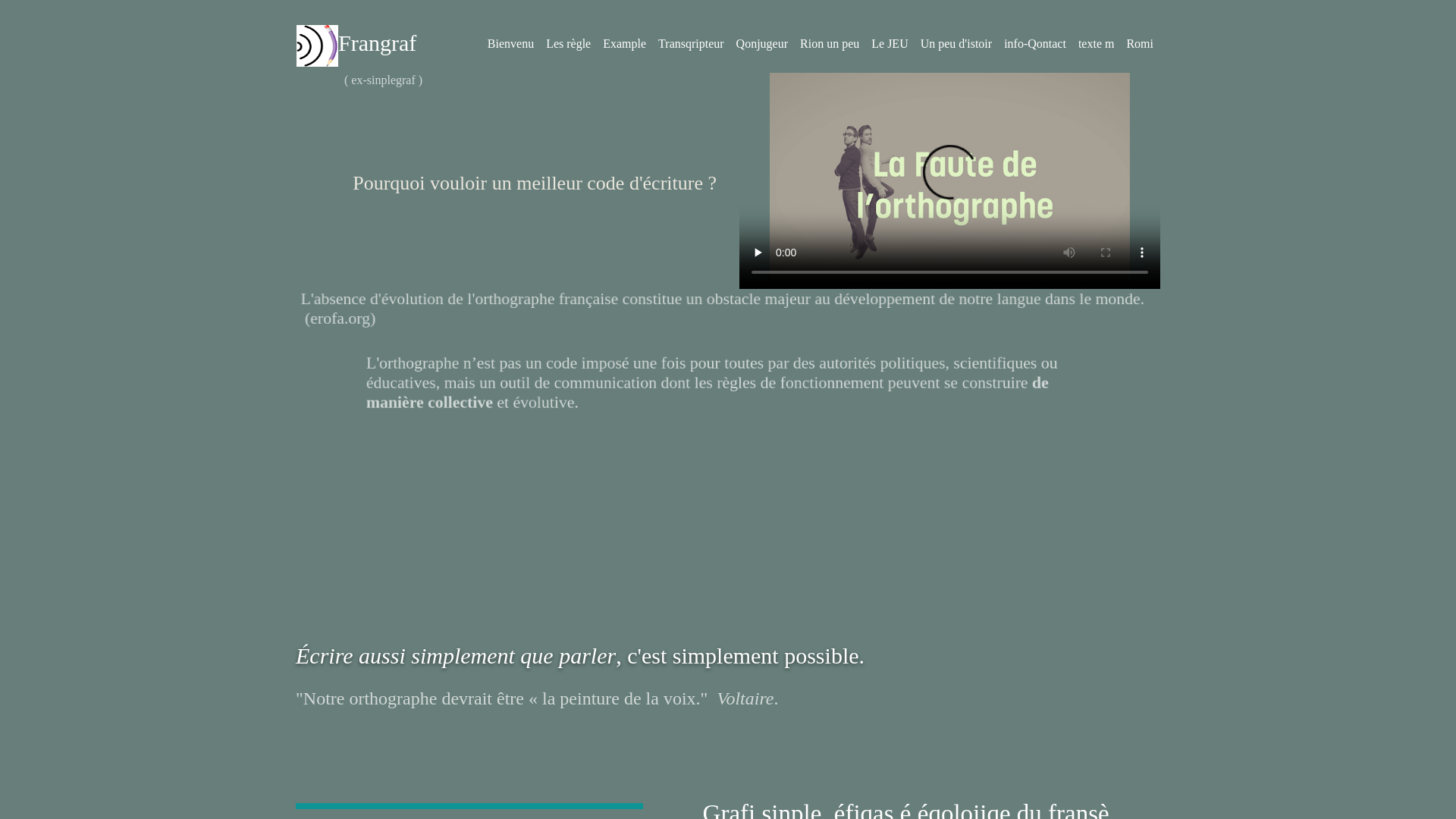 website screenshot of https://frangraf.org/