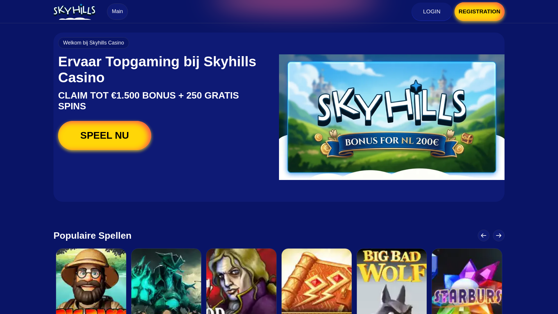 website screenshot of https://skyhills-casino-nederland-nl.pages.dev/