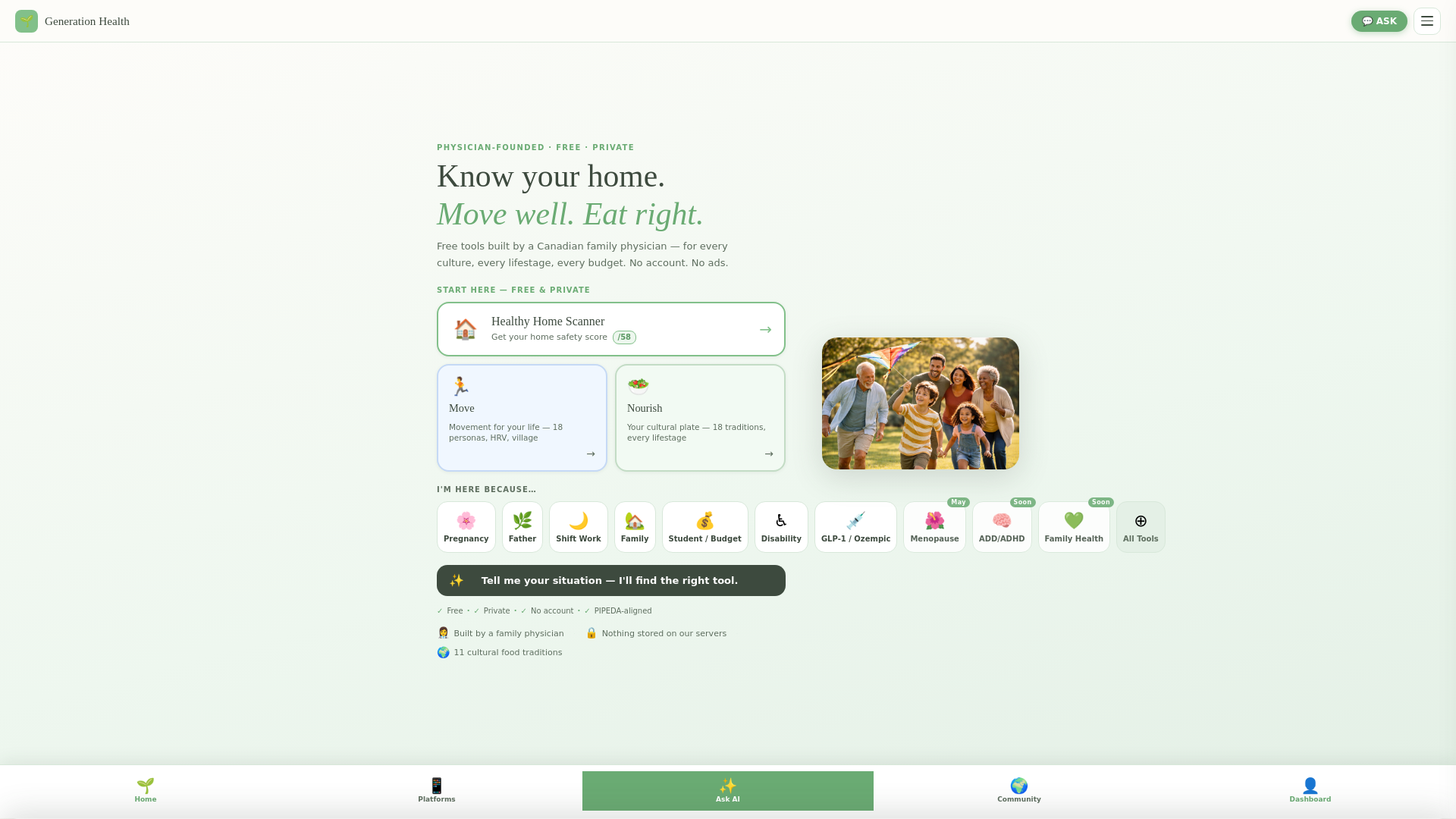 website screenshot of https://generation-health.pages.dev/