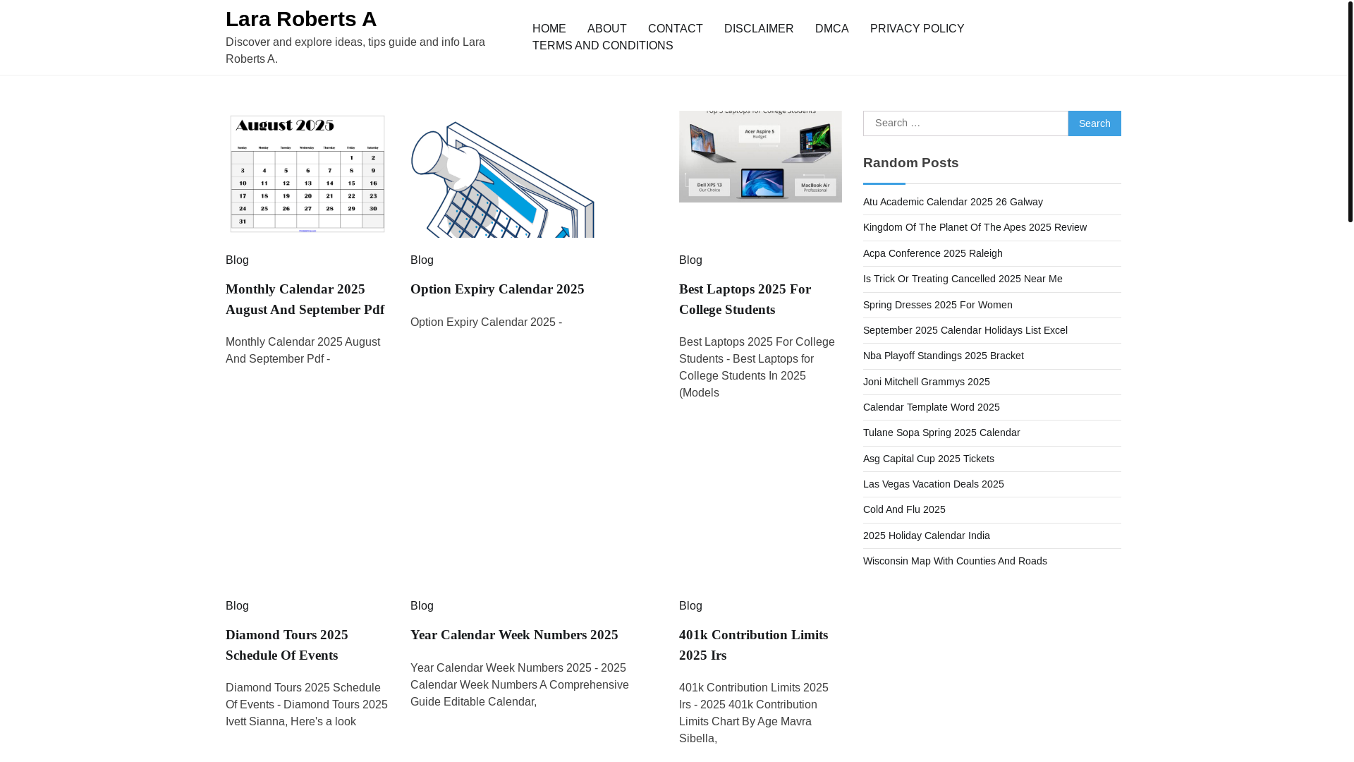 website screenshot of https://lararobertsa.pages.dev/
