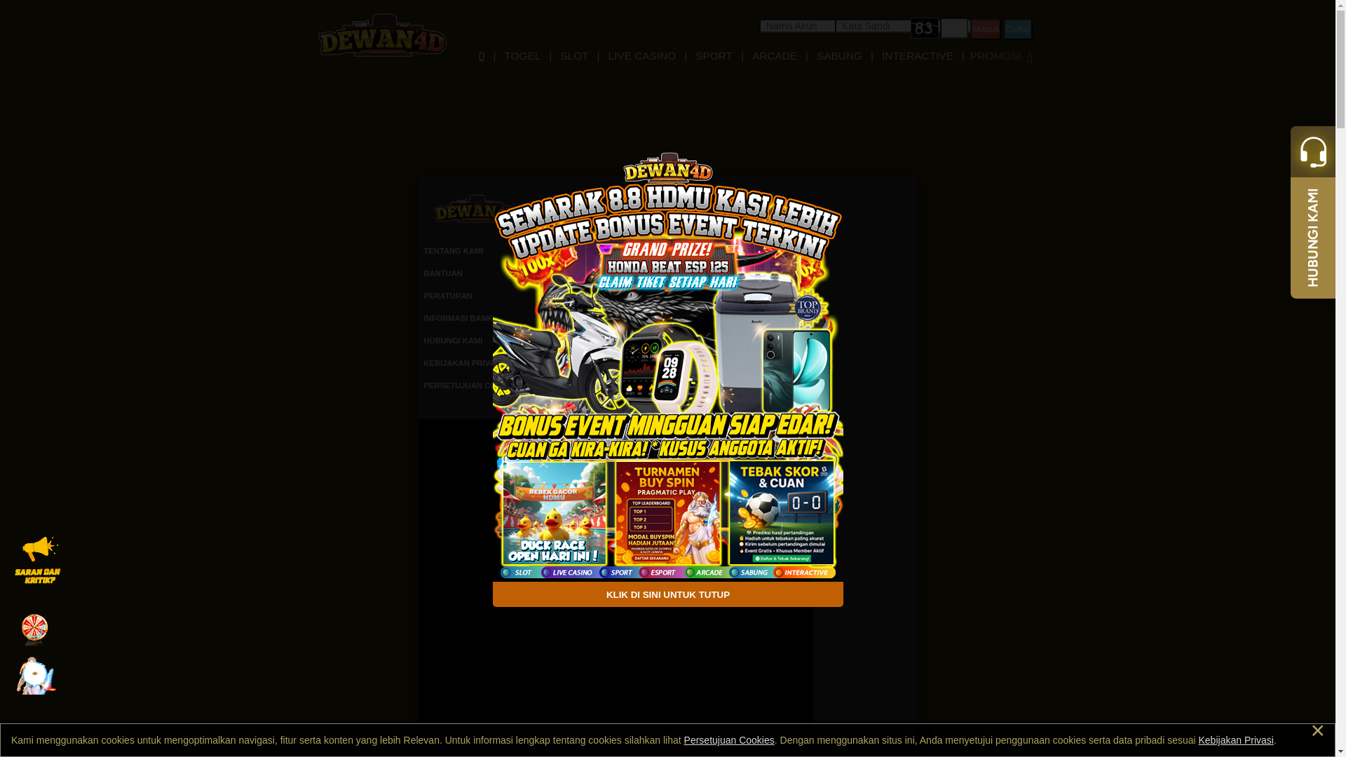 website screenshot of https://dewan4dcomfy.com/