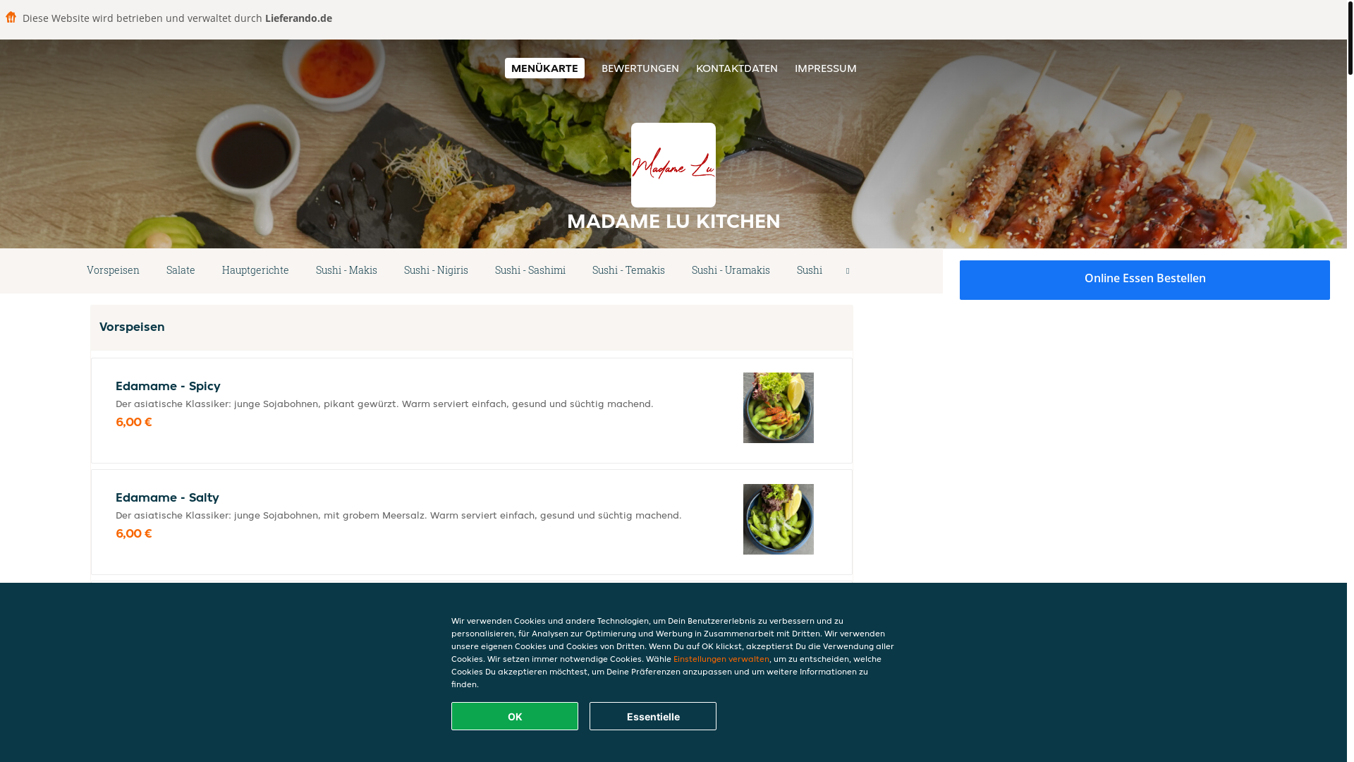 website screenshot of https://madamelukitchen-weilamrhein.de/