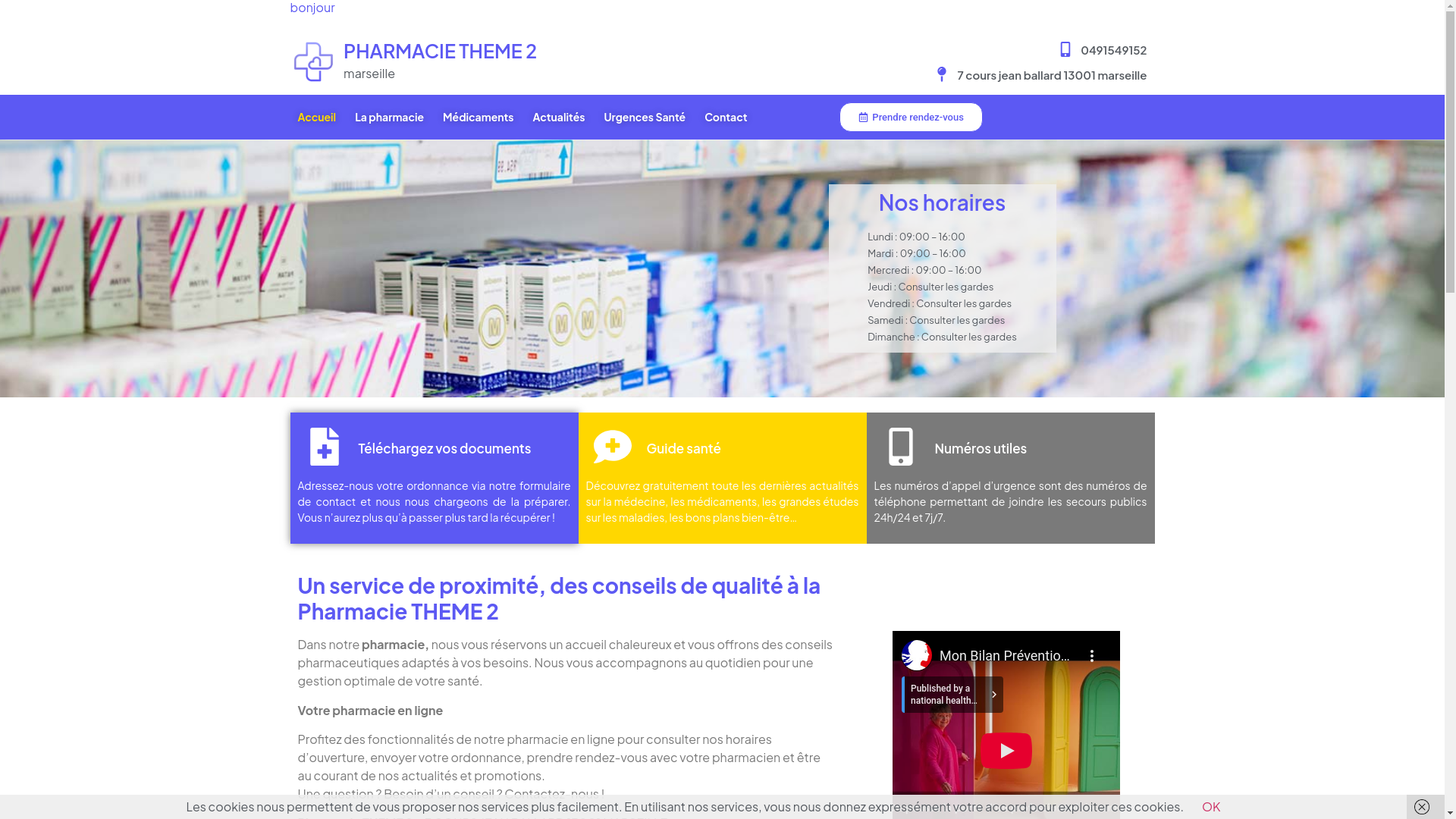 website screenshot of https://pharmaciedumanet.fr/